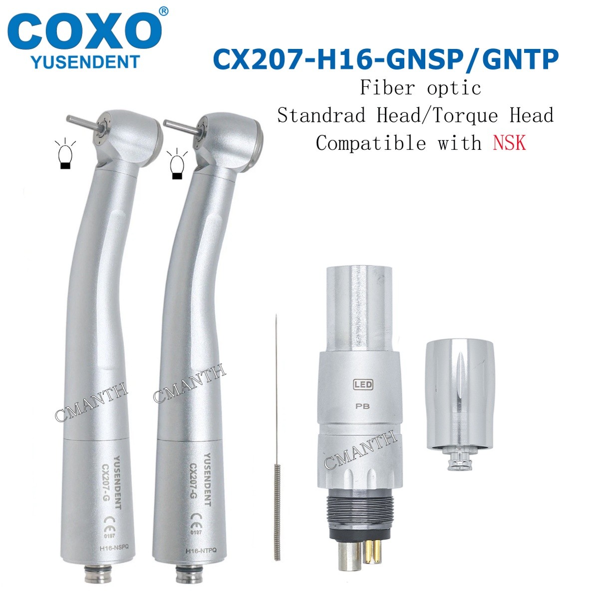 COXO Dental Fiber Optic High Speed Turbine 6Hole Coupler Fit WH KAVO NSK SIRONA