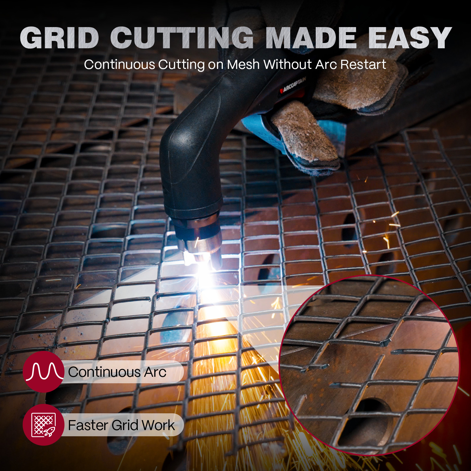 ARCCAPTAIN iControl Non-HF Plasma Cutter CUT55MP with APP Control 55Amp 120/240V