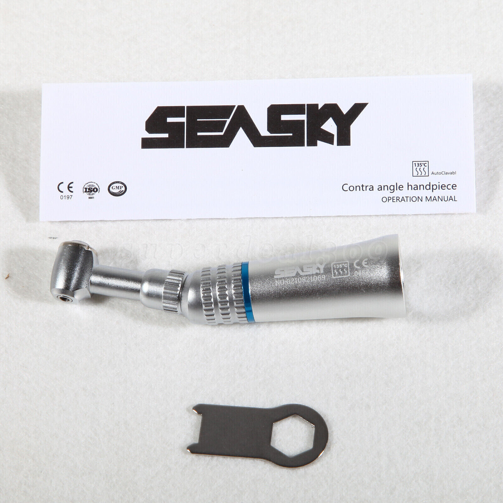 NSK Style Dental Slow Low Speed Contra Angle Handpiece Push Button E-type SEASKY
