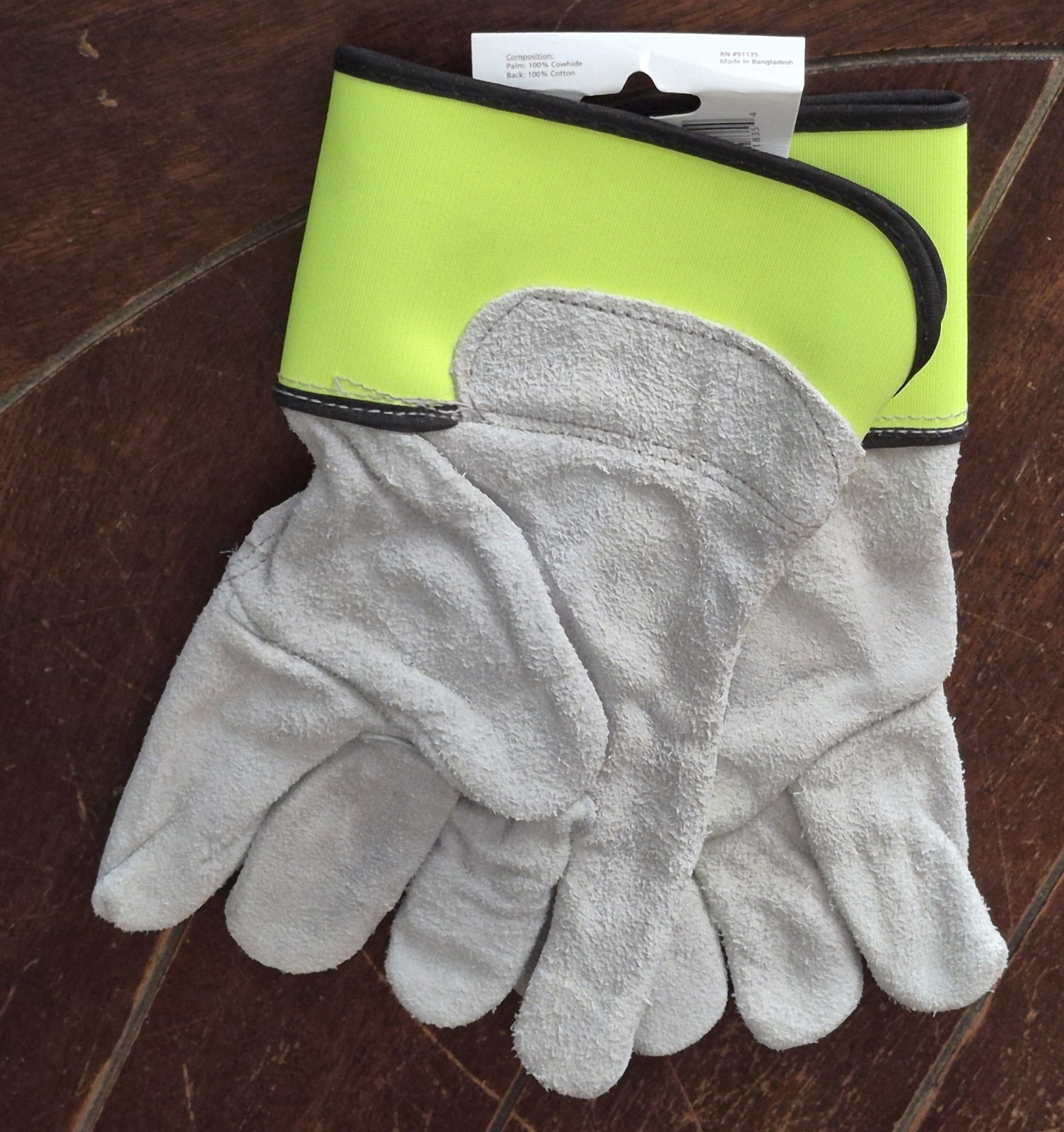 1 Pair of Cordova Hi-Vis Gloves with Leather Palm -Size X-LARGE- #F75554