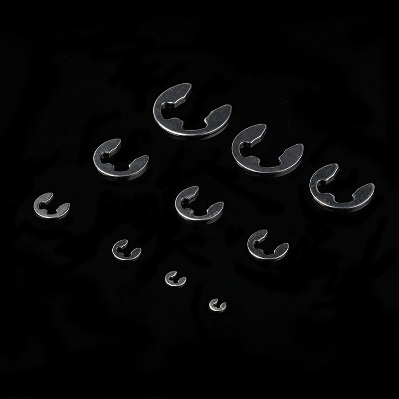 200PCS E Clips C Circlips Retaining Ring Assorted Stainless Steel Kit 1.5mm-10mm