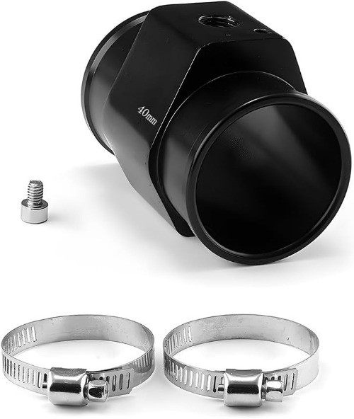 Universal 40mm Radiator Sensor Adapter with 2 Hose Clamps, Water T Color: 40mm