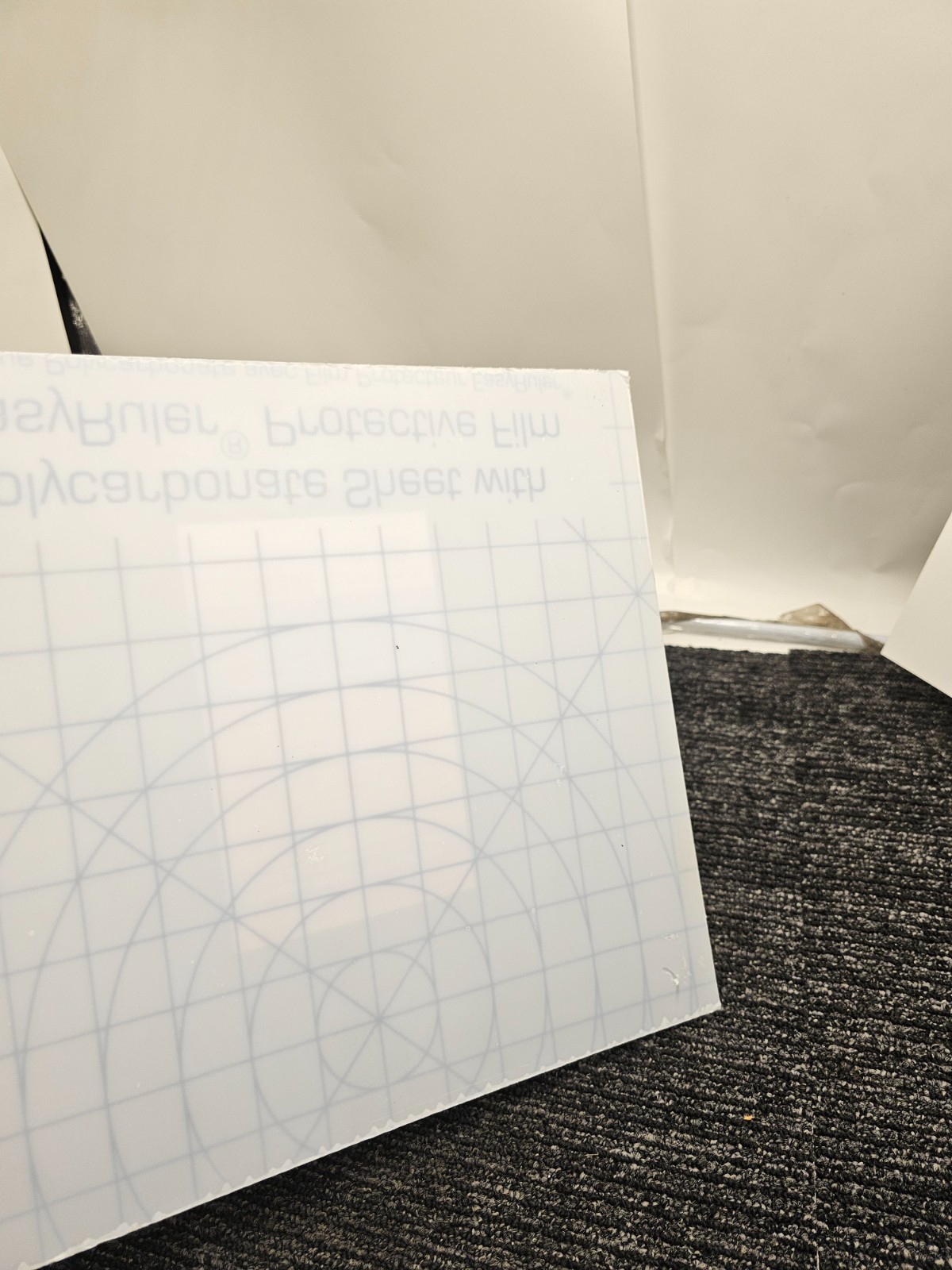 (QTY 15) Polycarbonate Plastic Sheet 12″x12″x .030″ 1/32″Exact w/ EasyRuler Film