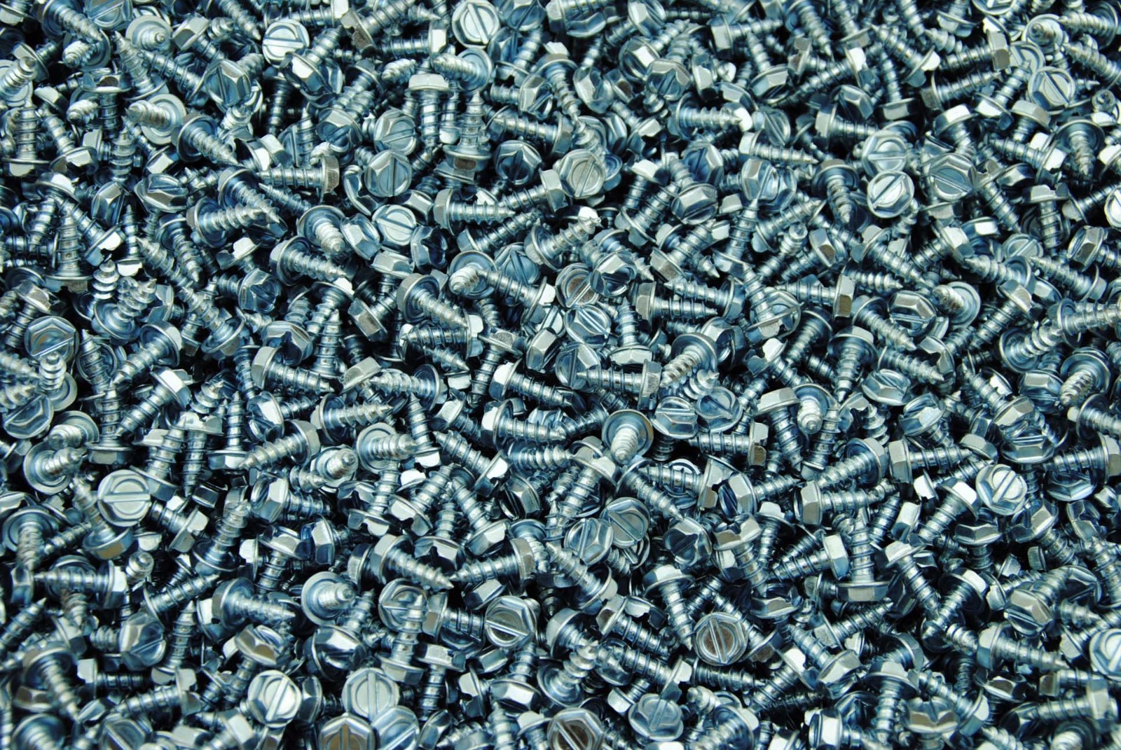 (1300) Slotted Hex Washer 10 x 1/2 Sheet Metal Screw Type A Zinc SMS
