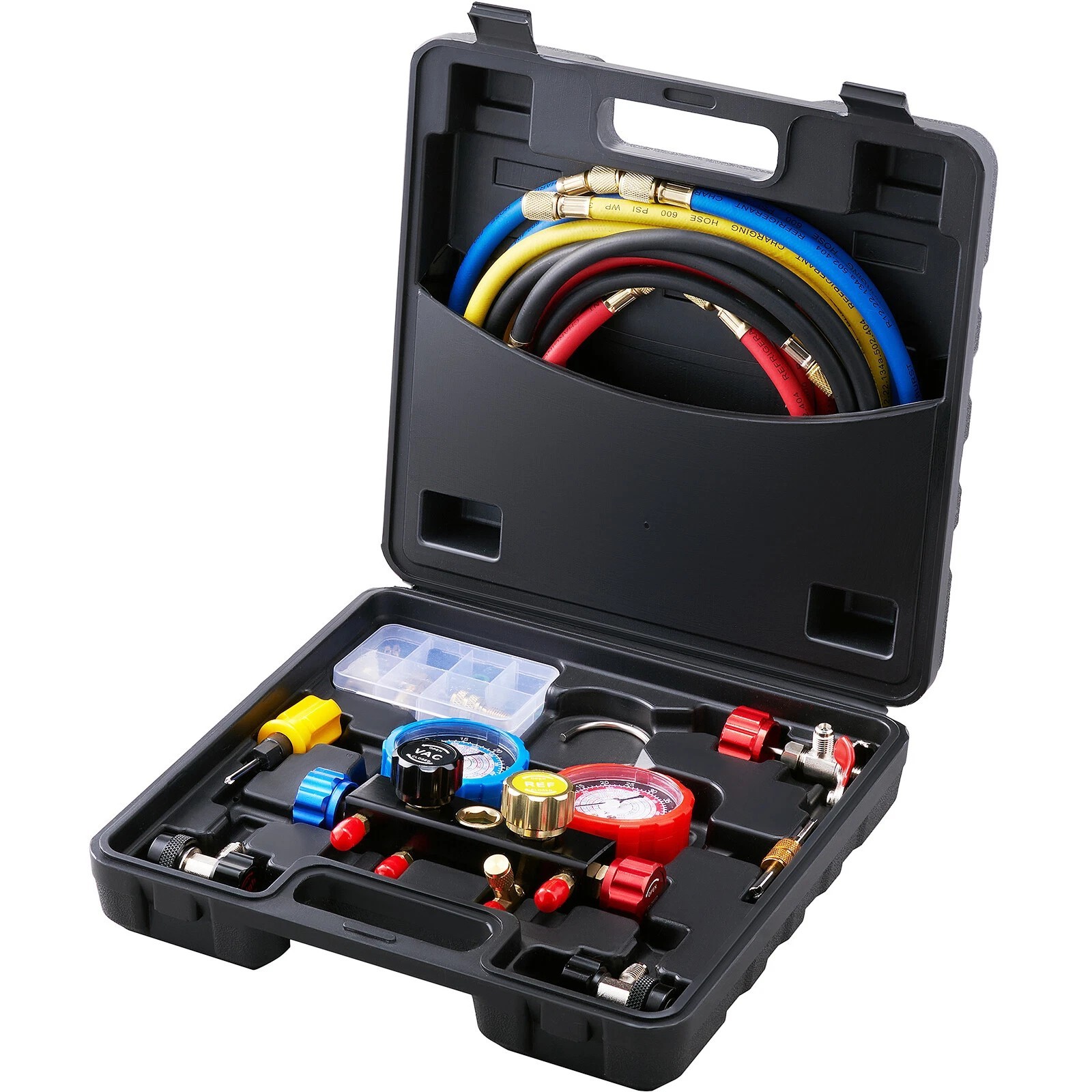 AC Manifold Gauge Set 4-Way Fit R134A R12 R410A Refrigeration Charging