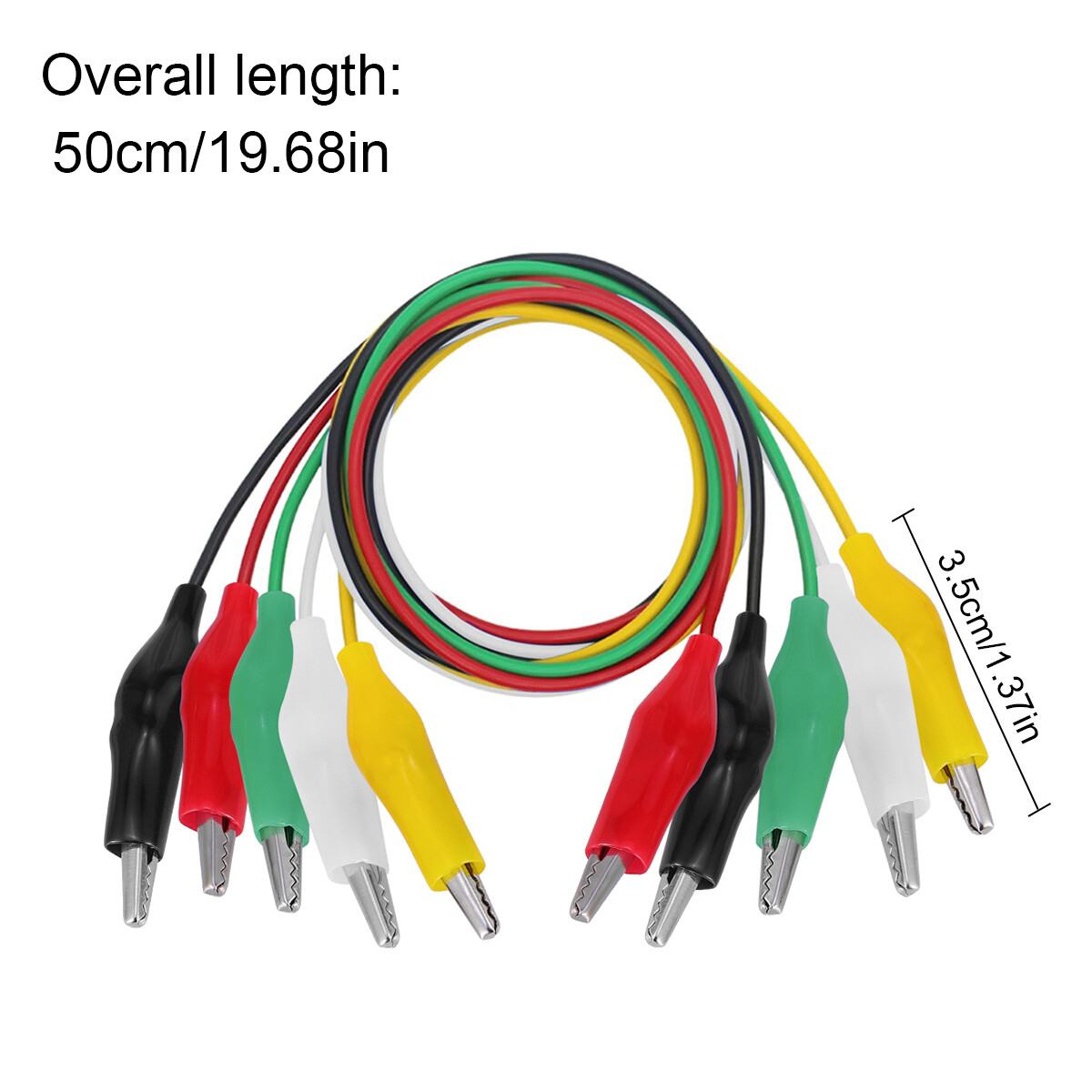 10PCS Double-ended Wire Crocodile Alligator Clips Test Leads Jumper Cable