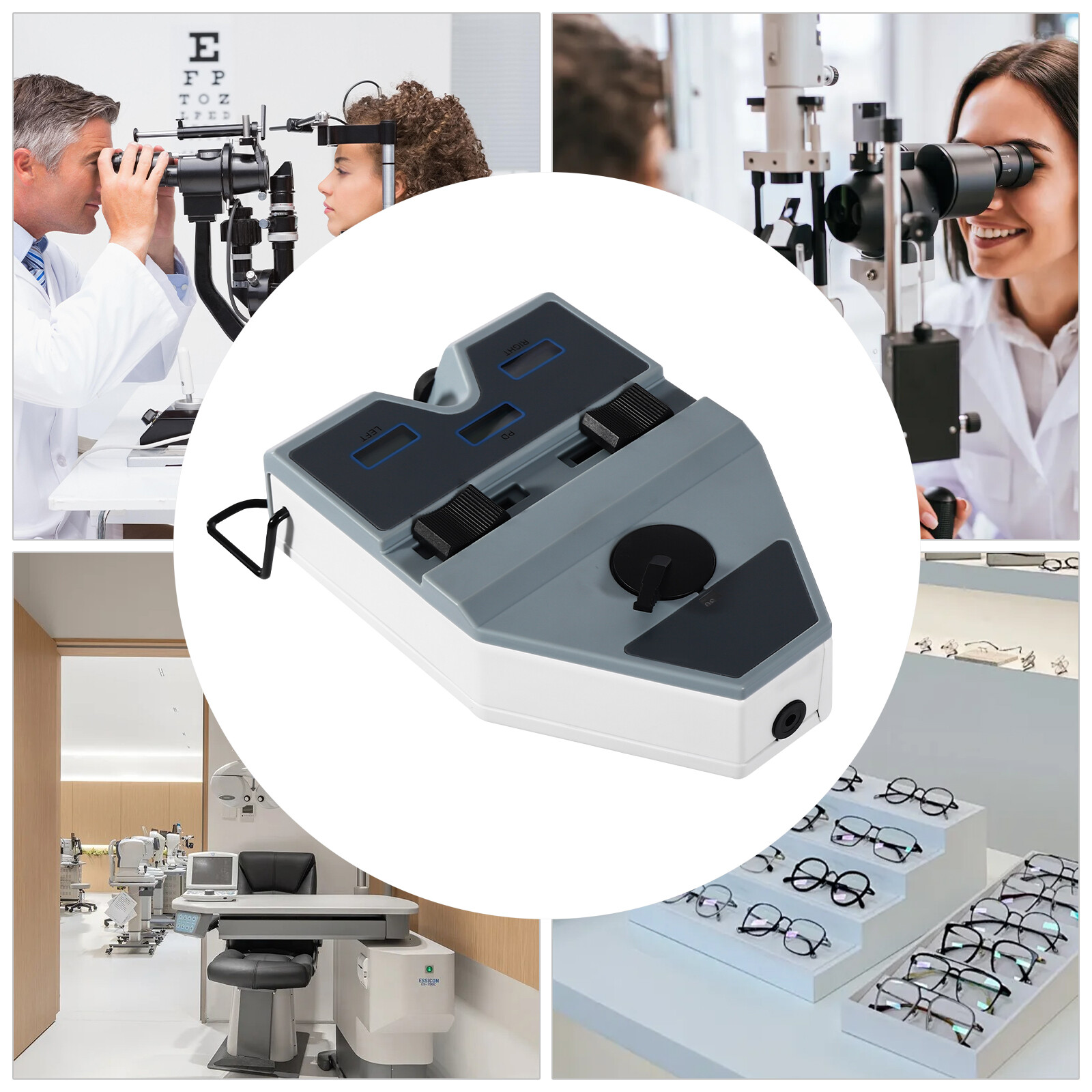Optical Digital Pupilometer with LCD Display for Precise Pupillary Distance