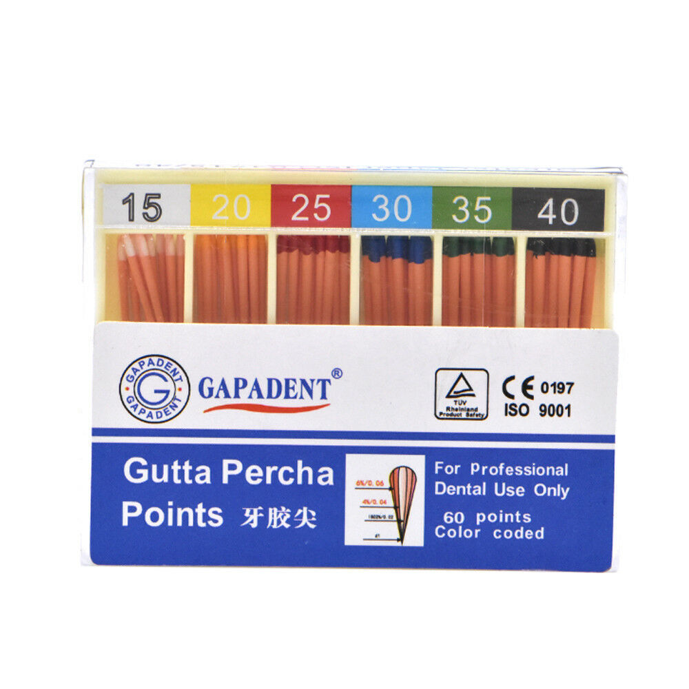 Dental Endodontic Absorbent Paper Points Gutta Percha Taper 0.02 0.04 0.06