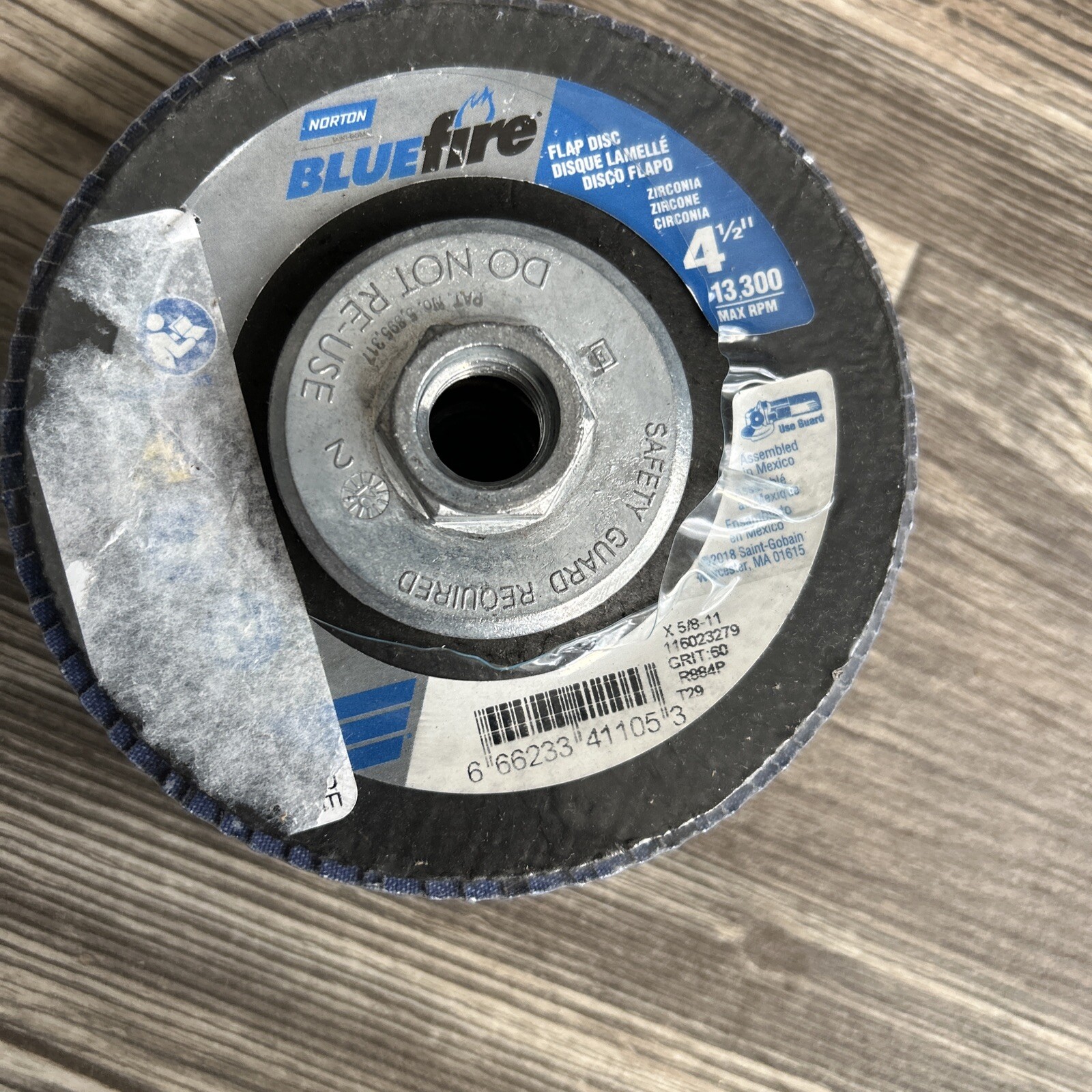 NORTON 66623341105 Flap Disc,13,300 rpm,60 Grit,29-Type 2pk