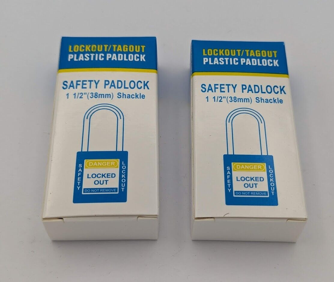 TWO-PACK 2X Lockout Tagout Safety Locks Padlock,2 Keys Per Lock (2 Locks 4 Keys)