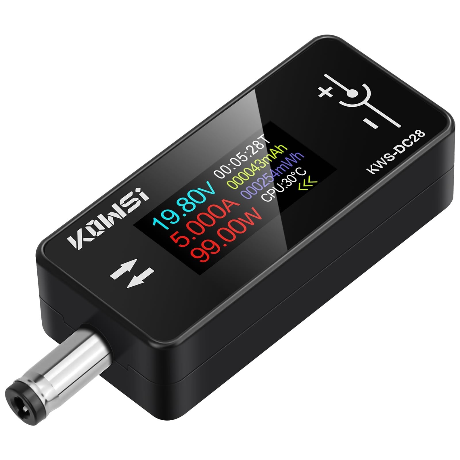 DC Voltage Tester DC Power Meter, 4-30V 0-12A Two-Way Measurement Voltage Cur…