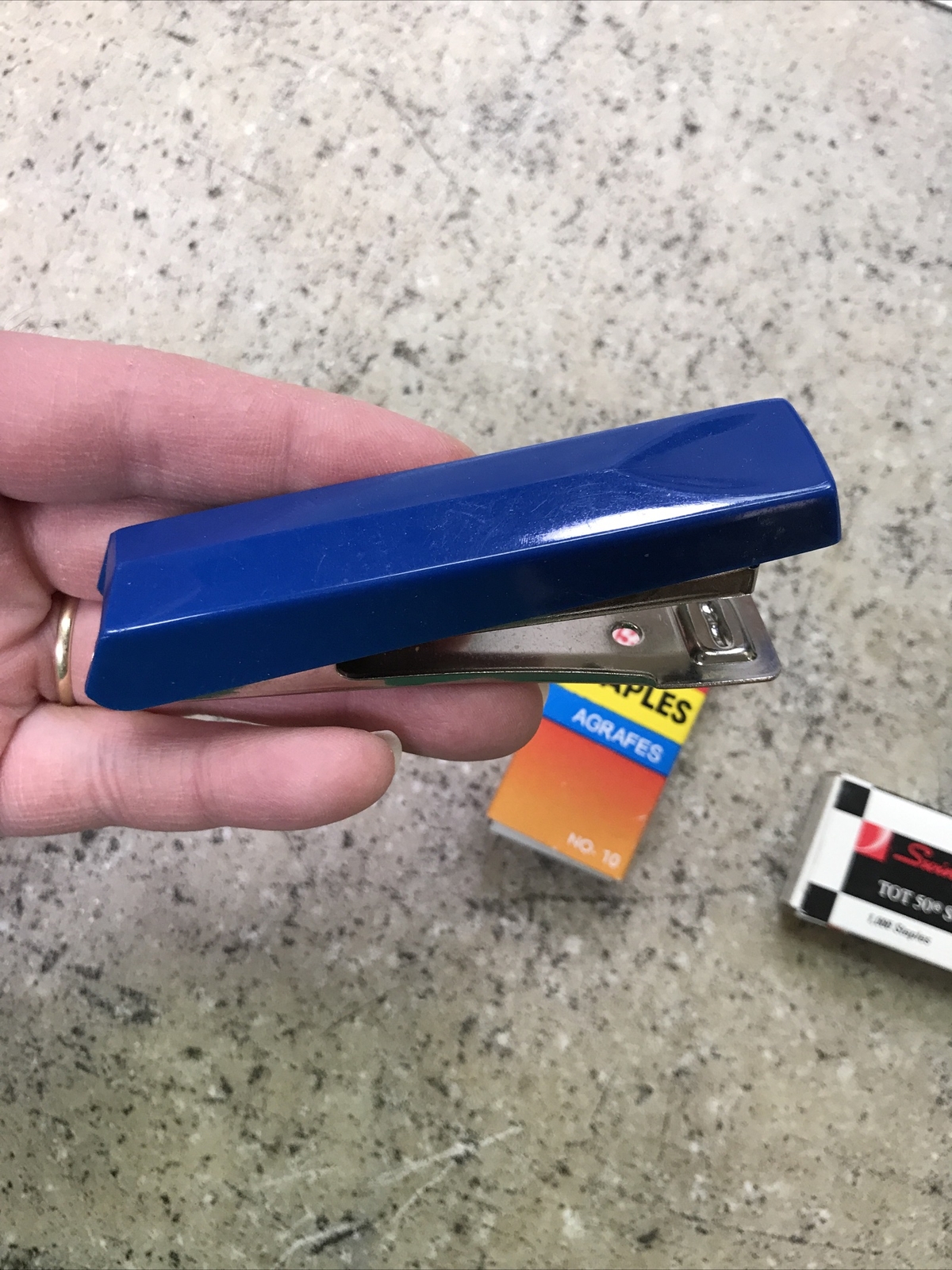 Vintage Swingline? Tot Animal Club Made In Hong Kong & Blue Mini Stapler Staples