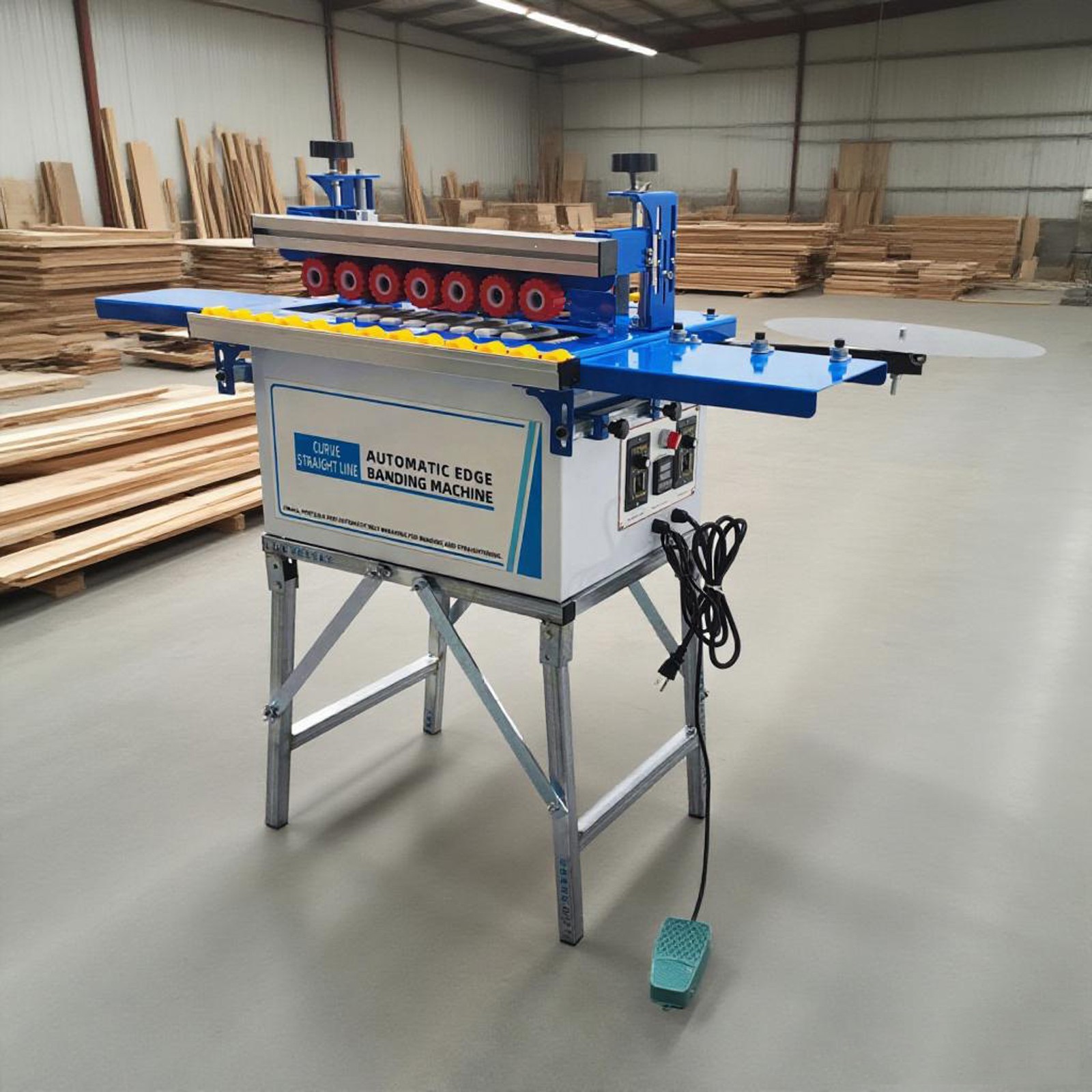 Automatic Curved and Straight Edge Banding Machine 110V 1.2KW Double-side glue