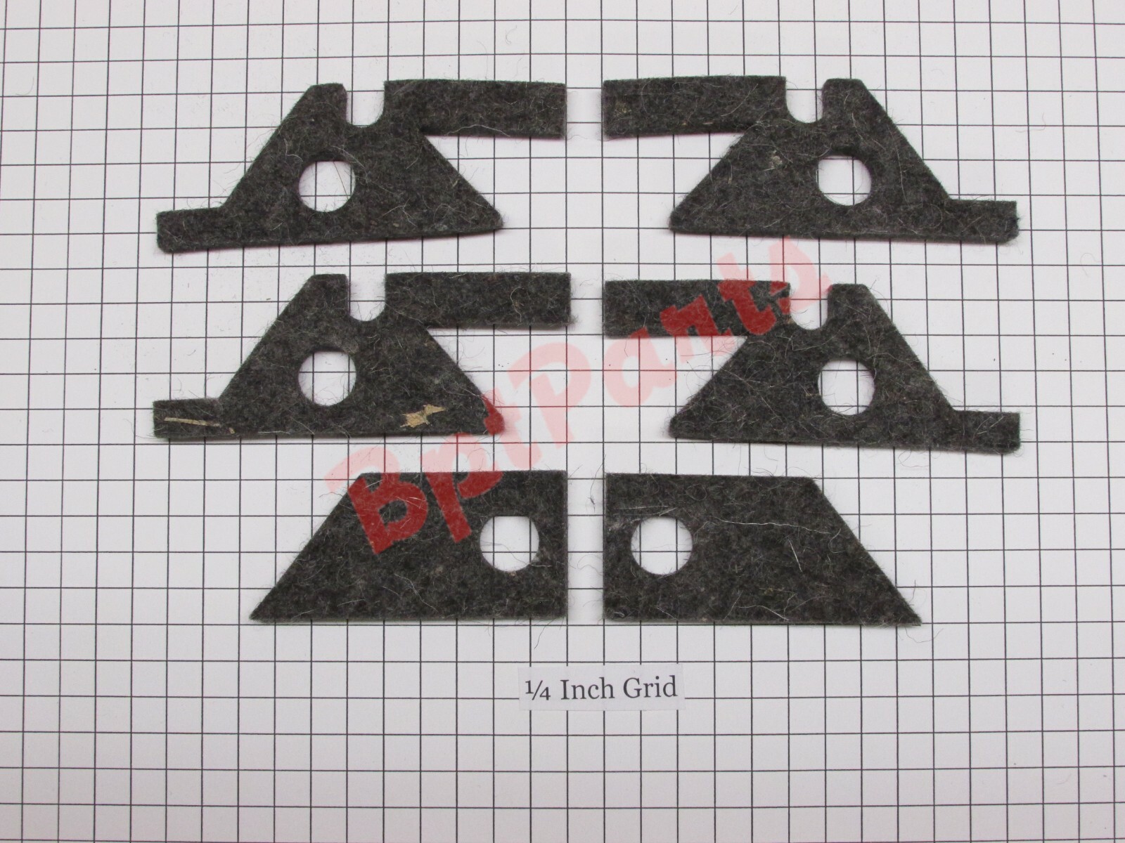 Bridgeport Saddle & Knee Felt Way Wiper Kit, PN 1106-2405/6 aka 11062405 & 6
