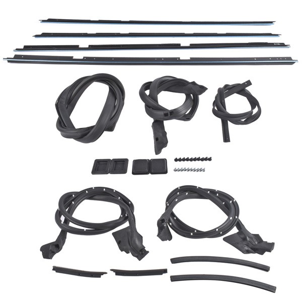 17Pcs Rubber Door Tailgate Weatherstripping Seal Kit for Chevrolet GMC 1978-1987
