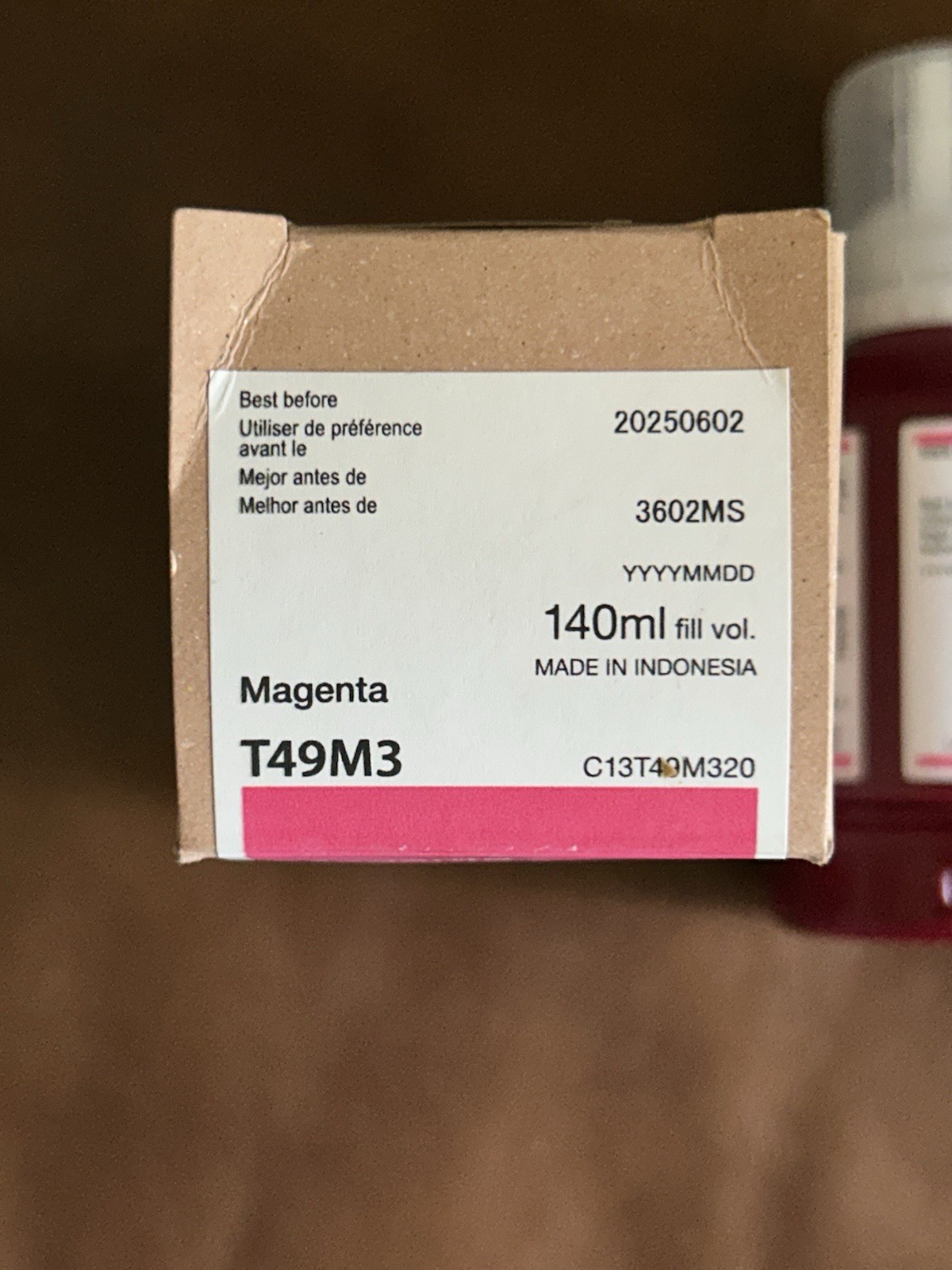Epson T49M3 140 mL Magenta Ink Bottles For SC-F570 & F170 NEW Exp. 06/02/2025