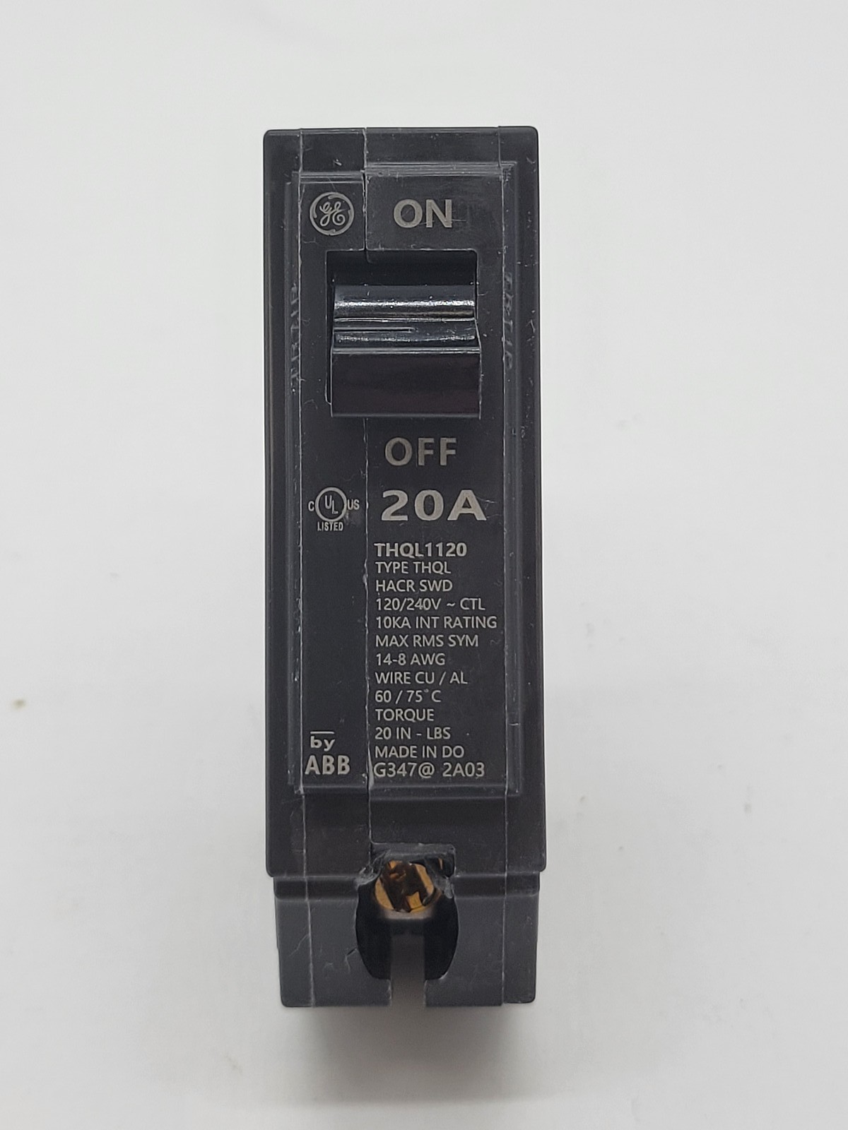 10PC General Electric THQL1120 Plug-In Circuit Breaker 20A 1P 120/240V THQL