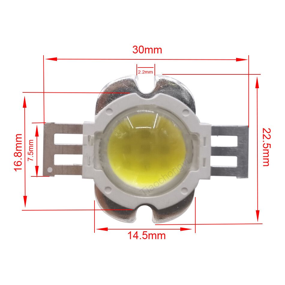 10W High Power LED chips Round Lens 90 Angle COB SMD Diode 45mil led Spotlight