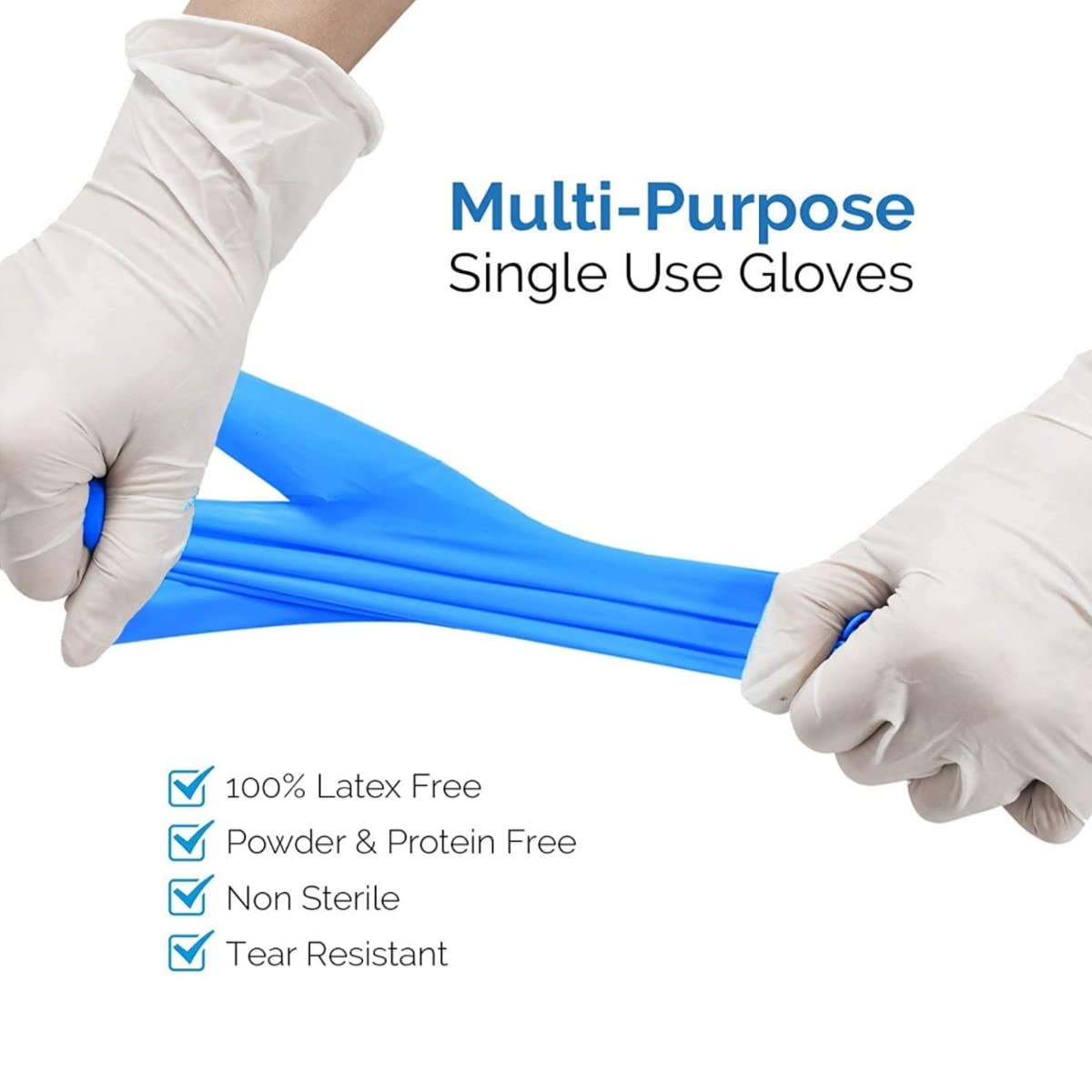 Basic Medical Synmax Vinyl Exam Gloves – Latex-Free & Powder-Free – Medium,