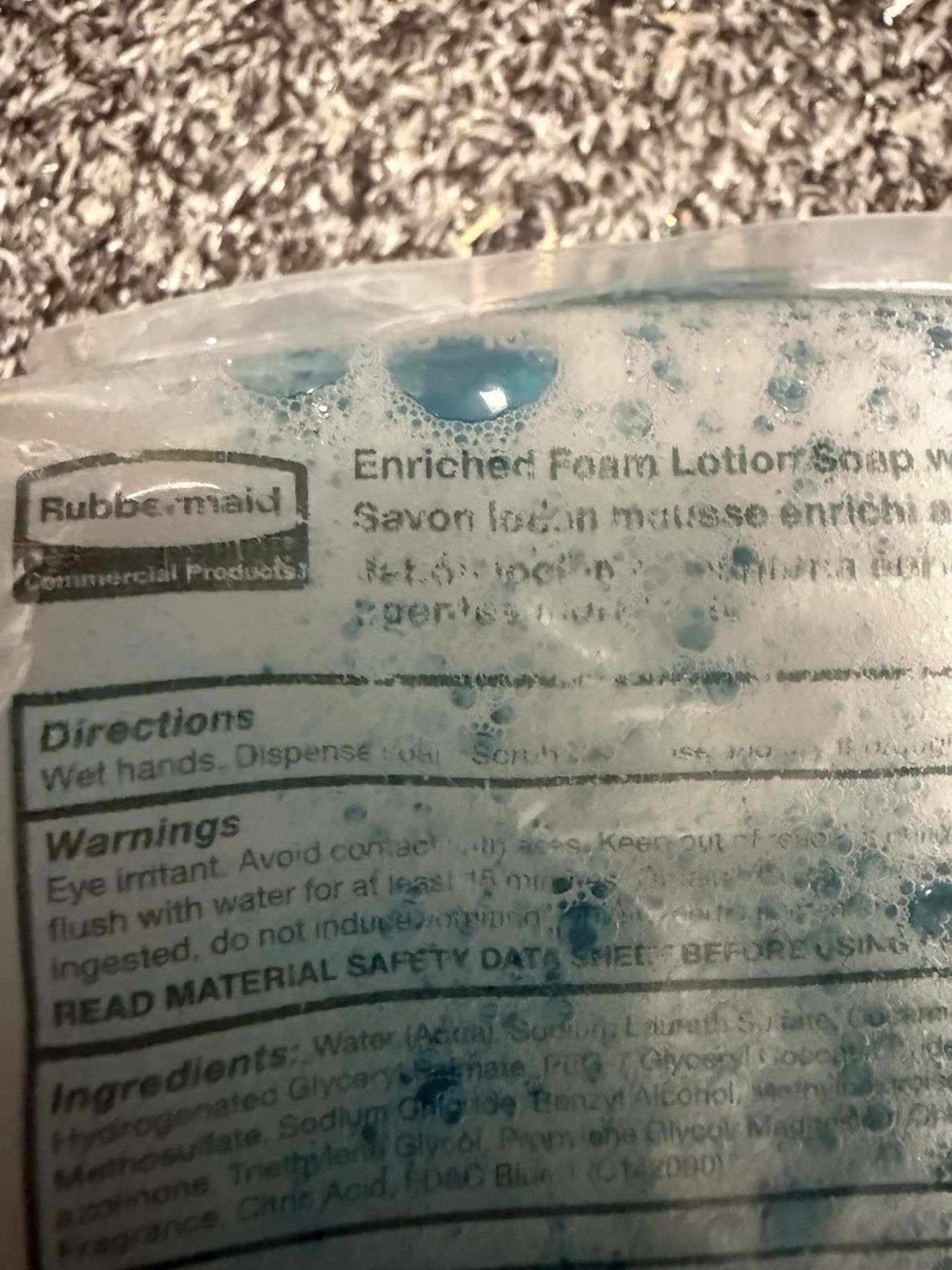 6 Rubbermaid Foam Hand Soap with Moisturizer 1100mL FG750112 Lot Of 6