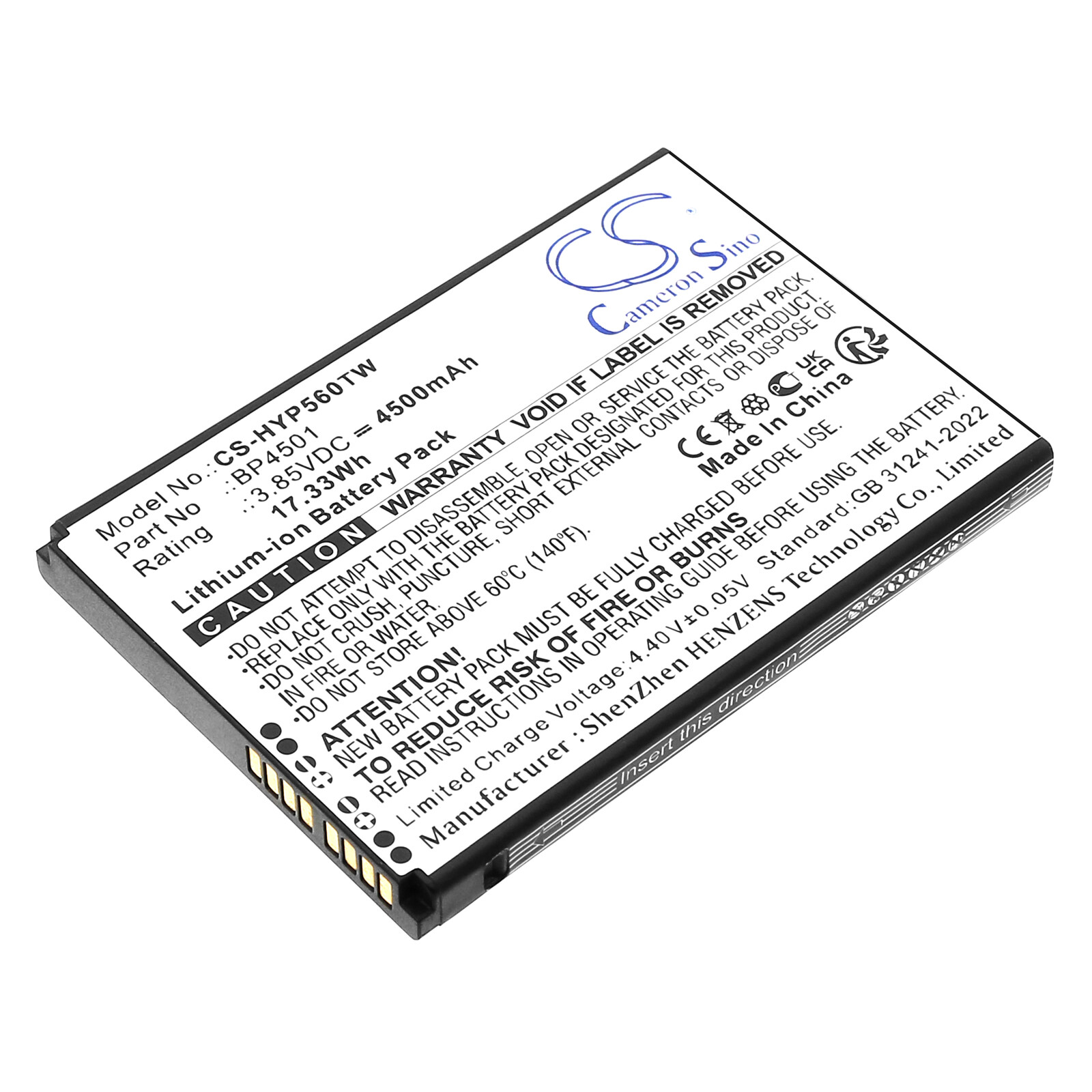4500mAh / 17.33Wh Battery for Hytera PNC460,PNC460U P/N: BP4501
