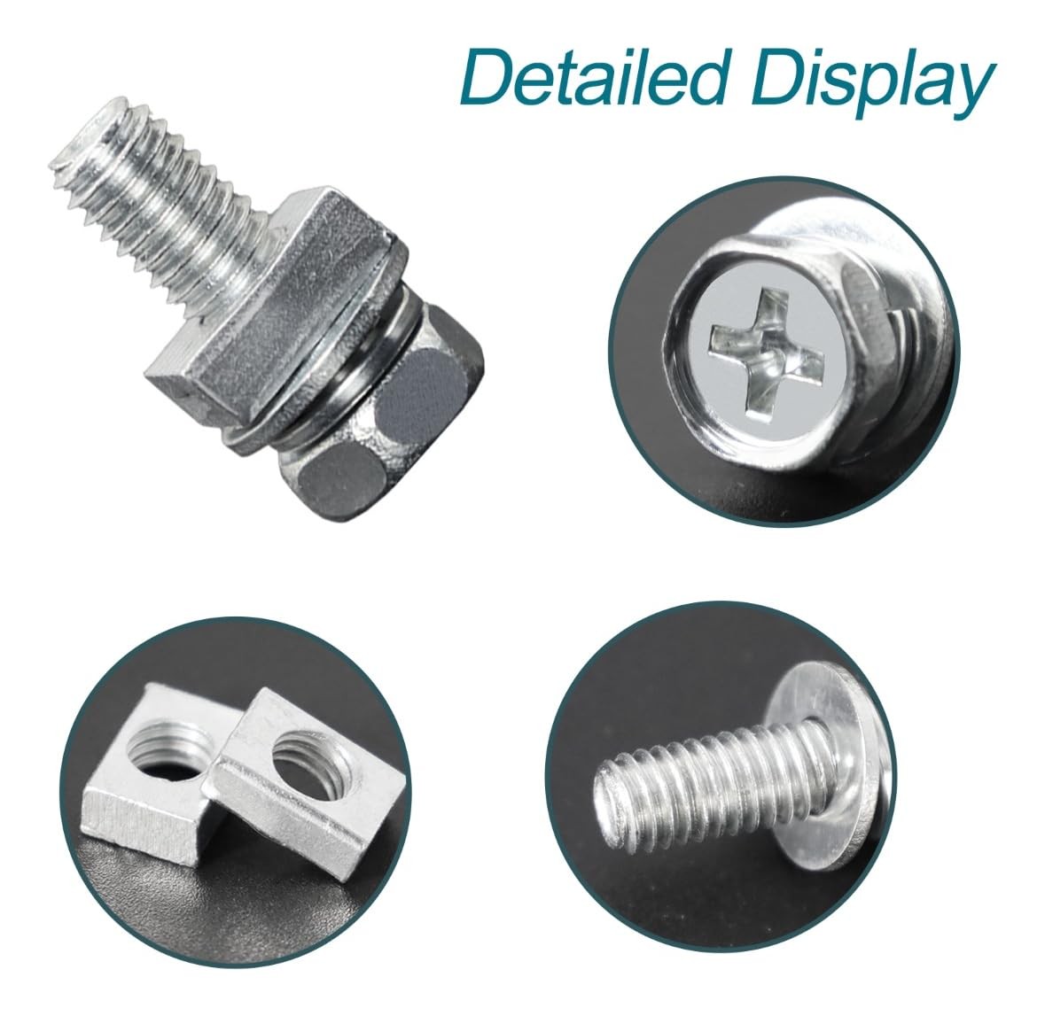 QIATOL 6 PCS Bolts and Nuts Kit, Motorcycle Battery Bolts and Nuts, M6x16MM M…