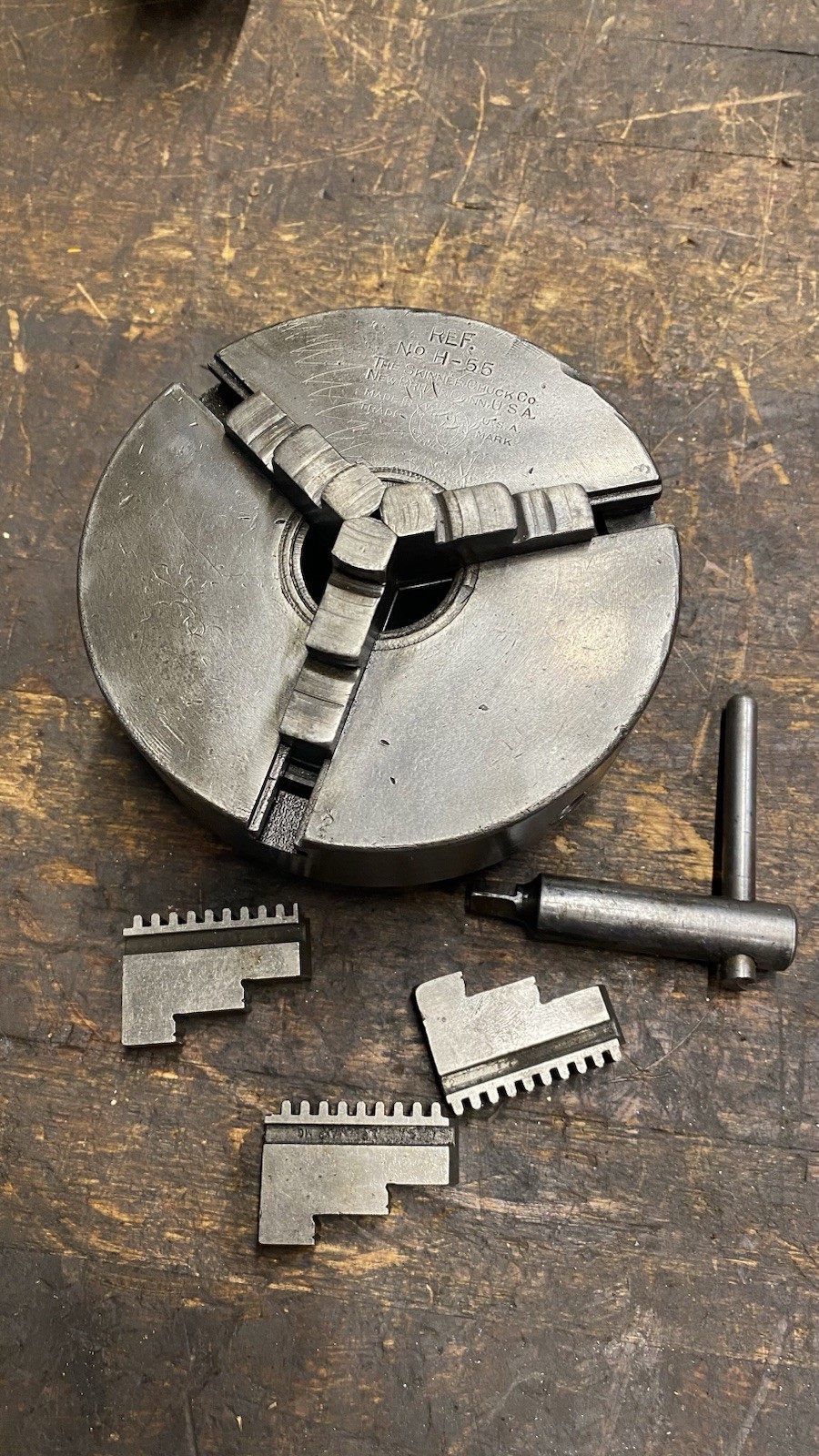 5” Skinner Lathe Chuck 3 Jaw Scroll Chuck Hardinge Taper Lock Mount