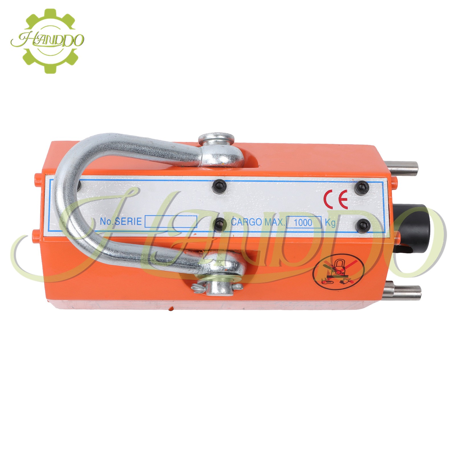 Permanent Magnetic Lifter Lifting Magnet 2200 lbs/1000 kg 2 Safety Factor Orange
