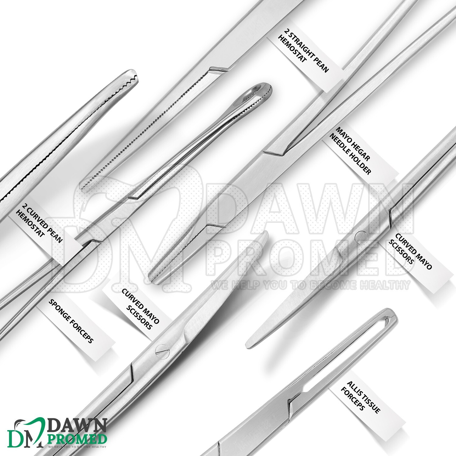 104 Pcs Basic Laparotomy Instruments Abdominal Set Medical Surgical German Grade