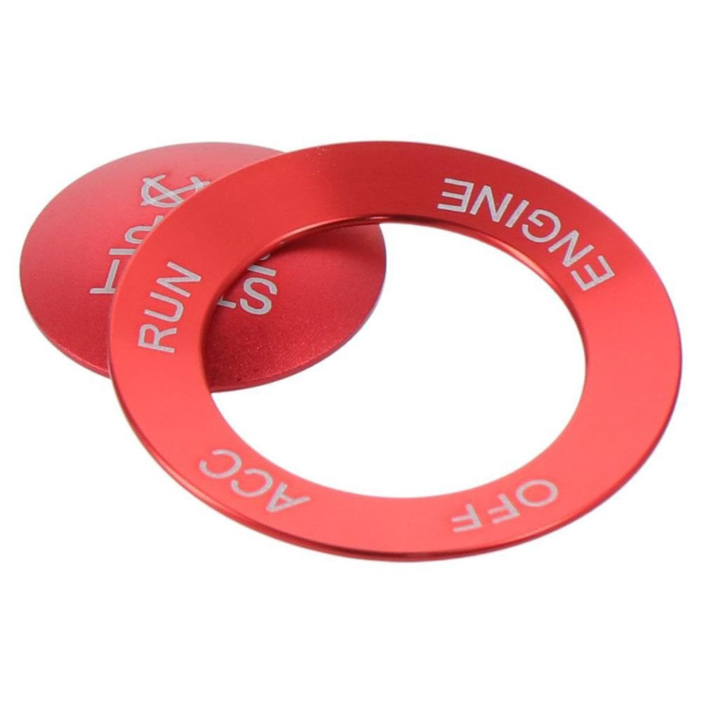 1 Pair Push Start Button Cover Sticker, Red Start Stop Trim for Dodge Charger, f