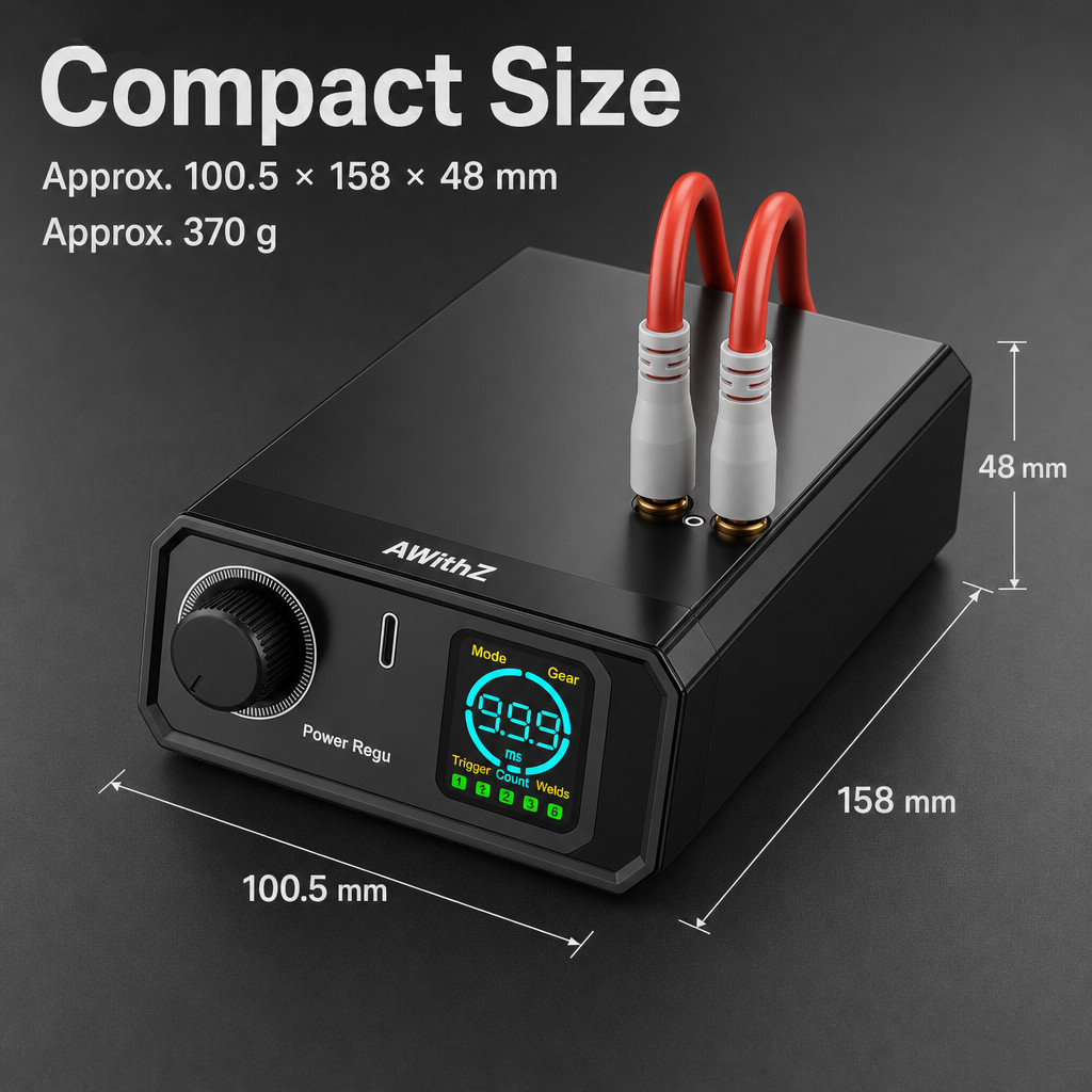 AWithZ 9000W Spot Welder 100 Gears Knob Adjustable Foot Pedal DIY Battery Pack