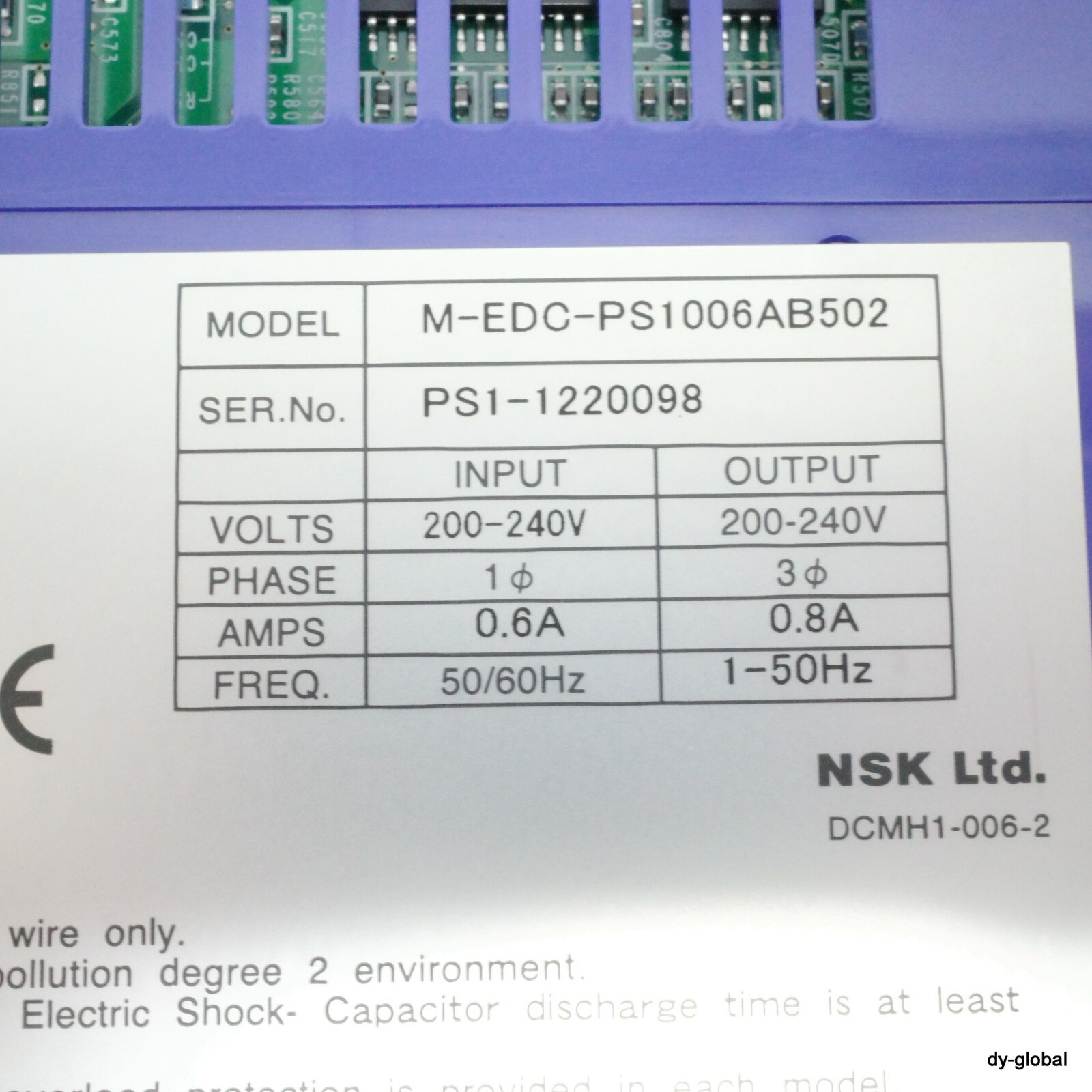 NSK Dynamic Drive Used M-EDC-PS1006AB502-B Motor Driver DRV-I-2179=8E32