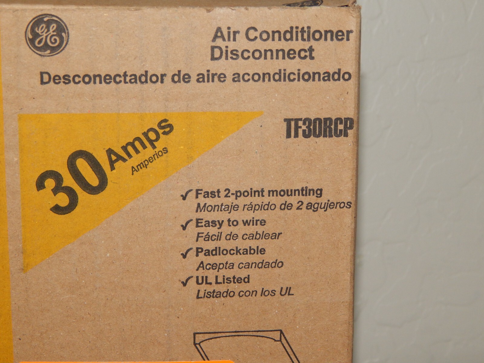 NEW GE TF30RCP 30 Amps Air Conditioner Disconnect