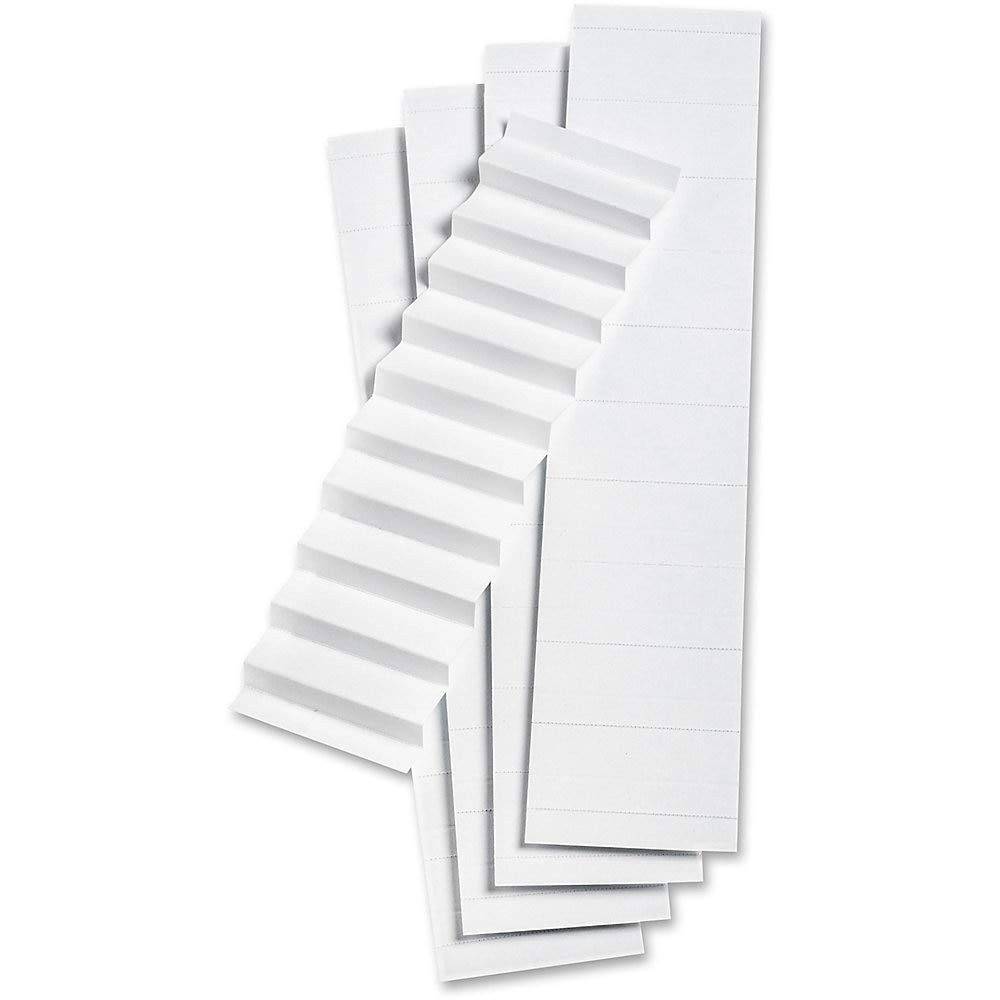 Pack of 100 White Office Product Plastic Tabs 2 Inch Wide Labels for Folders