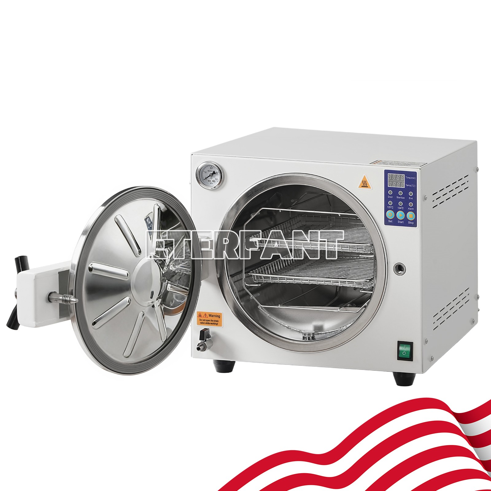 ETERFANT 18L Dental Autoclave Steam Sterilizer Medical Sterilization US