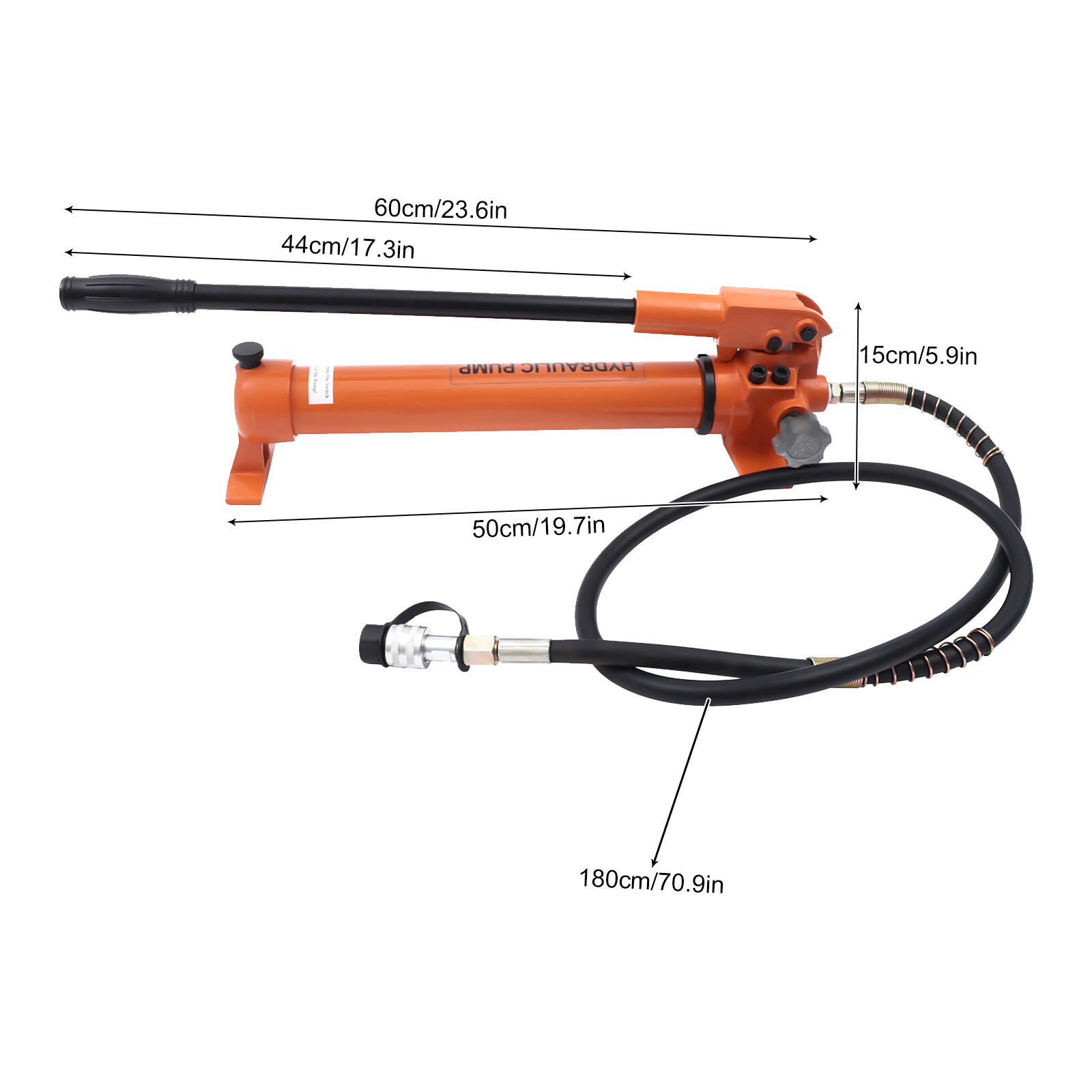 Manual Hydraulic Hand Pump Set 10000psi Oil Storage 900CC 10&4 Ton 2 Speed USA