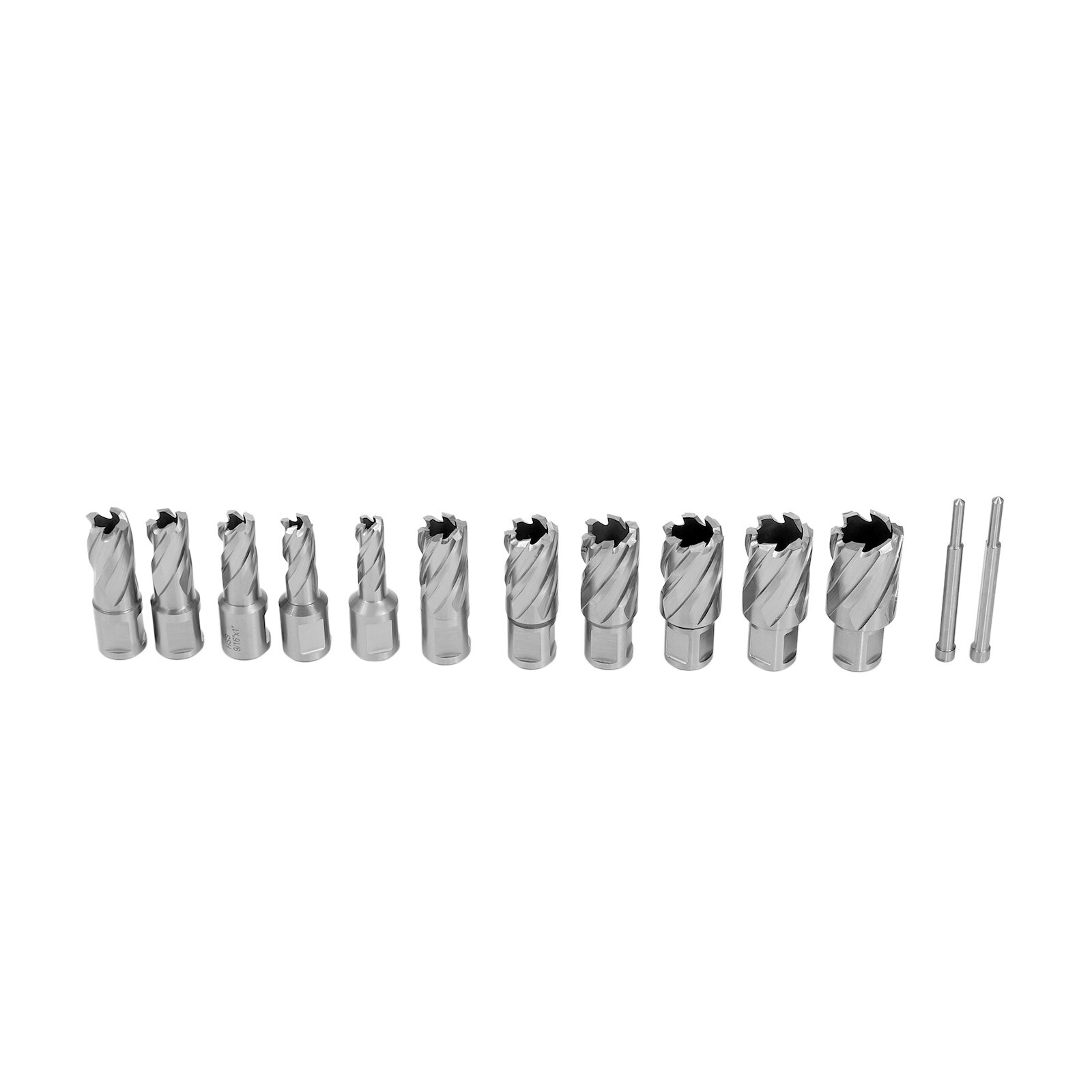 13Pcs/Set Annular Cutter 7/16 to 1-1/16» Cutting Diameter Straight Shank cutter