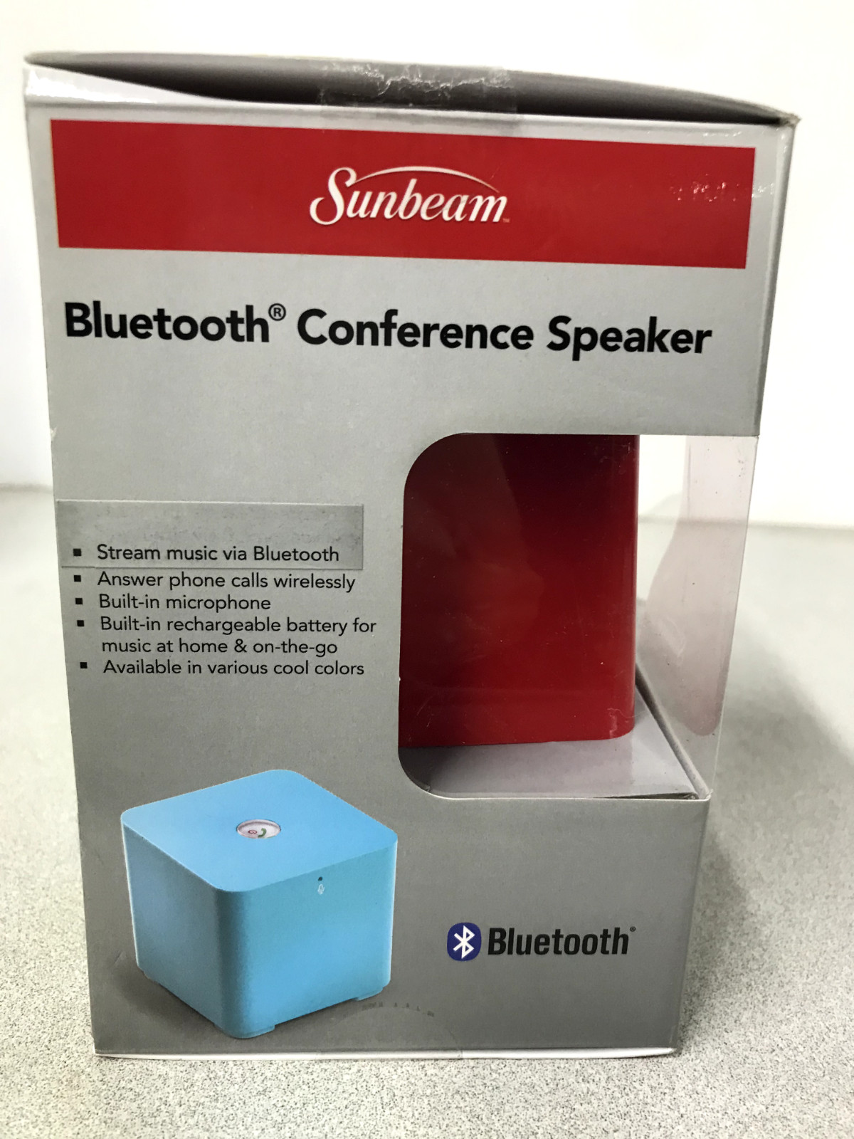 Sunbeam Bluetooth Conference Speaker -CHOOSE BLACK OR RED!