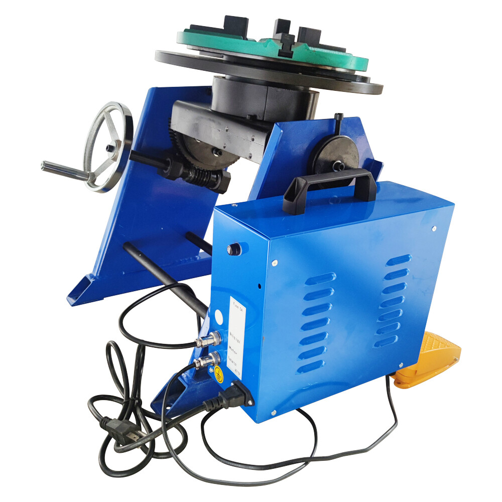 100Kg High Precision Manually Flip Welding Positioner Turntable with 300mm Chuck
