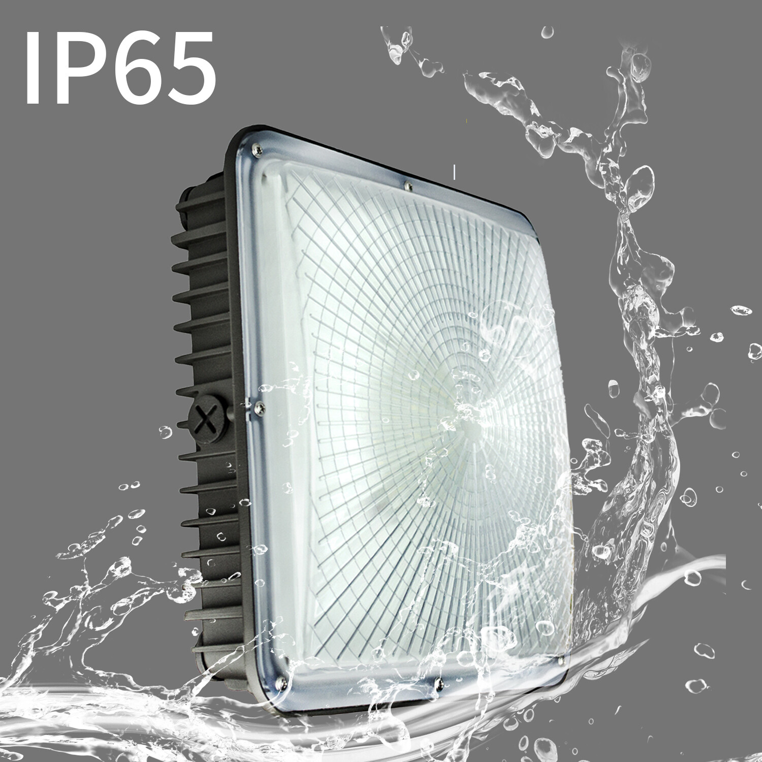 2x LED Canopy Light 70w Gas Station Garage Light 4800lm 110-277V AC Square Lamps