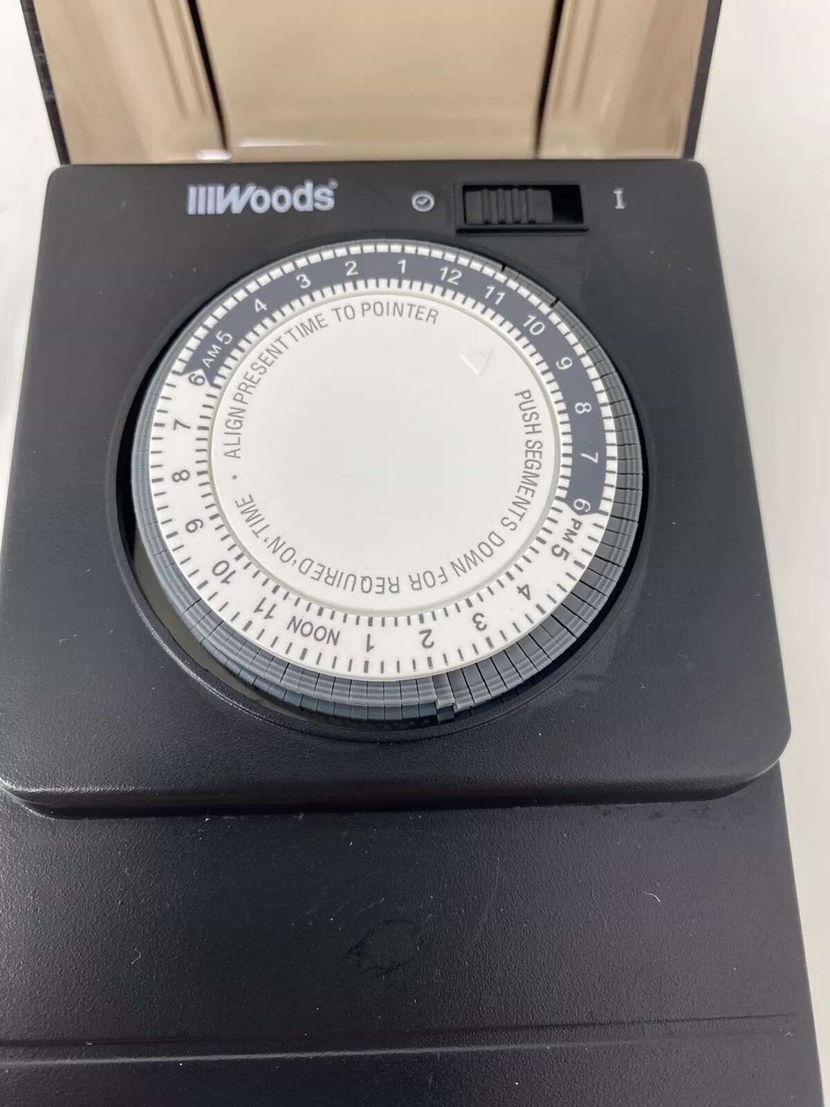 WOODS TM1702 Outdoor Heavy Duty Timer 24Hr. 125VAC/60Hz. 15/1875W USED & TESTED