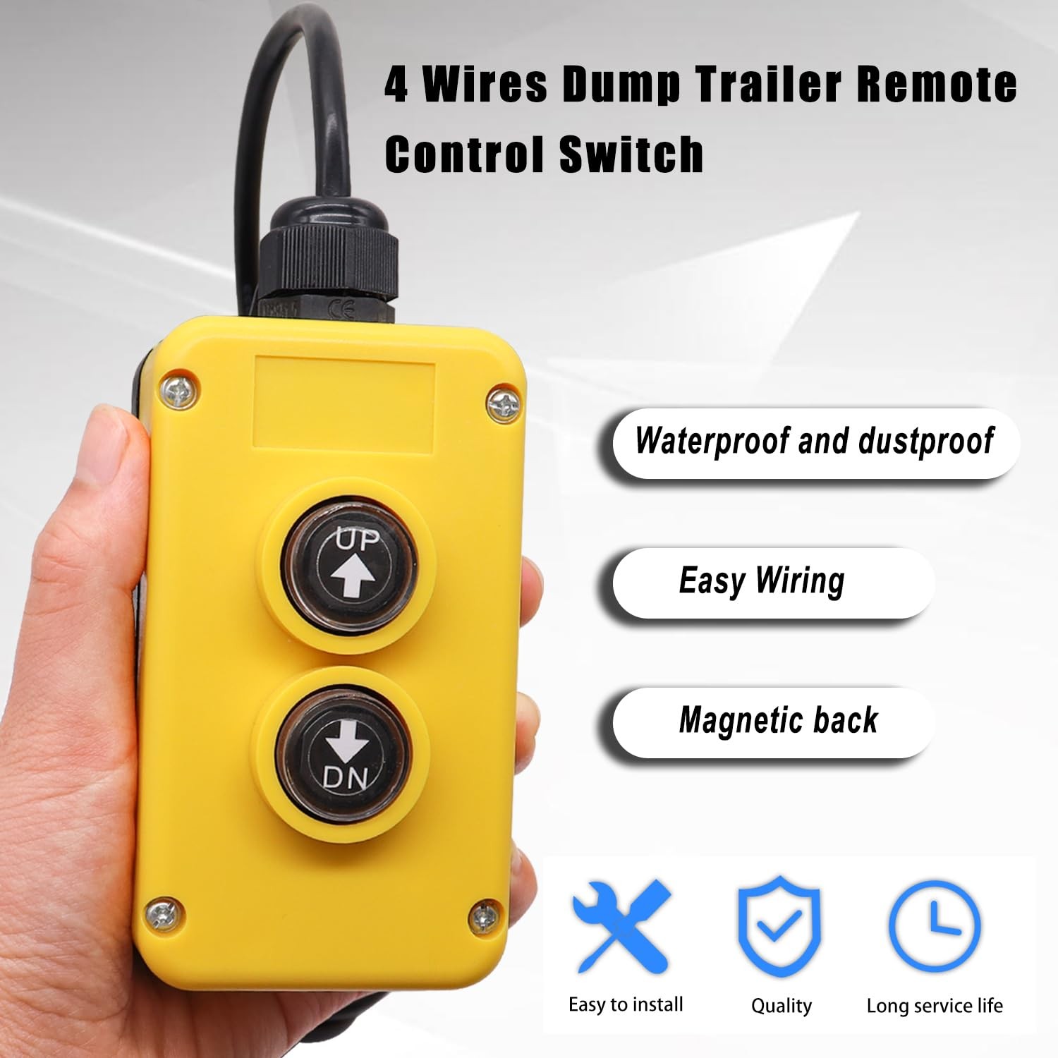 Taiss 4 Wire Dump Trailer Remote Control Switch 12V DC – Industrial…