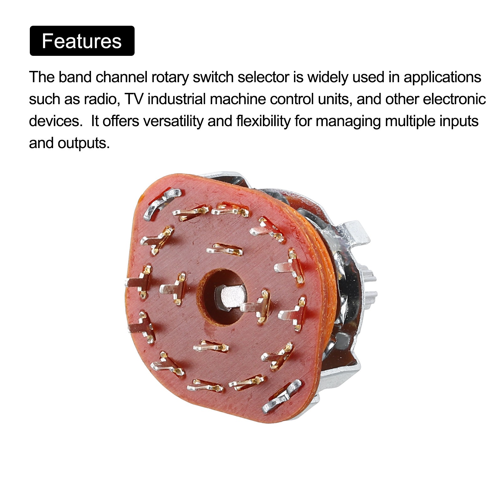 3 PCS 4P3T Rotary Switch 4 Pole 3 Position Band Selector 1 Deck