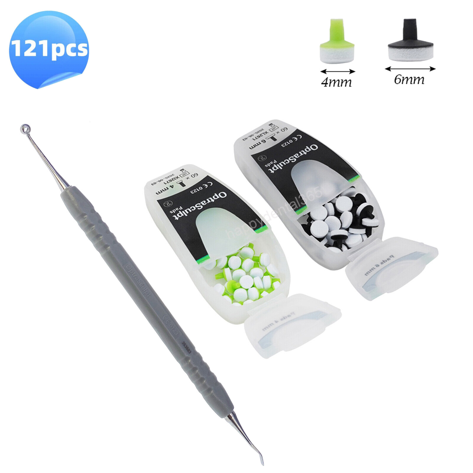 Dental Foam Pads Kit Veneer Composite Resin Filling Spatula Handle Optrasculpt