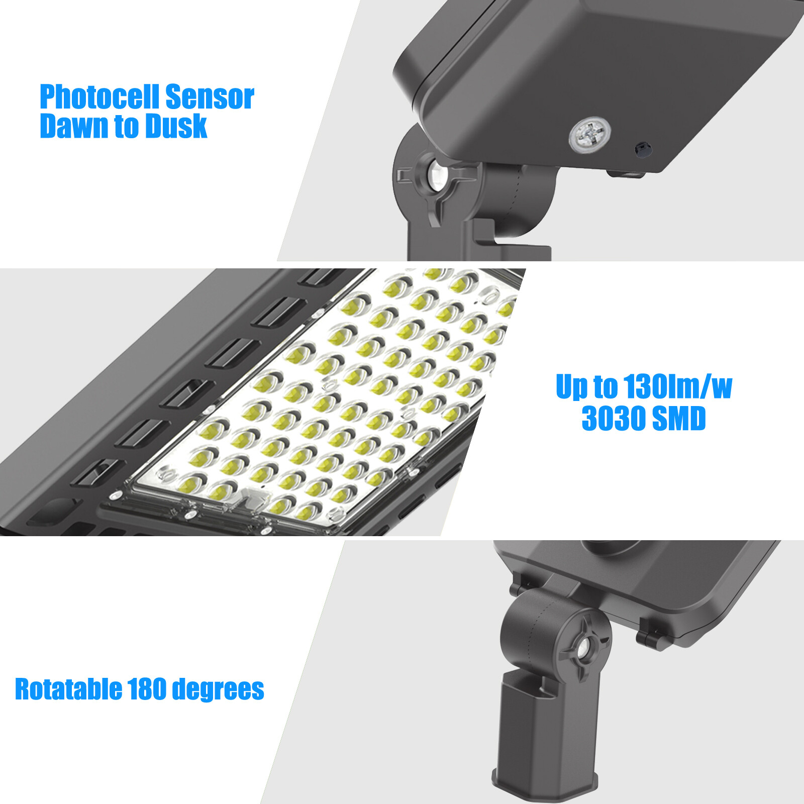 Led Parking Lot Street Pole Light Photocell 200W Shoebox Area Light Dusk to Dawn