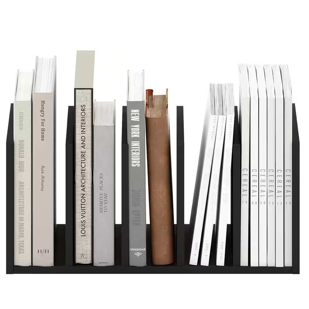 Black 16.3 In. X 6.6 In. Wood Modern Desk Organizer, Set of 2