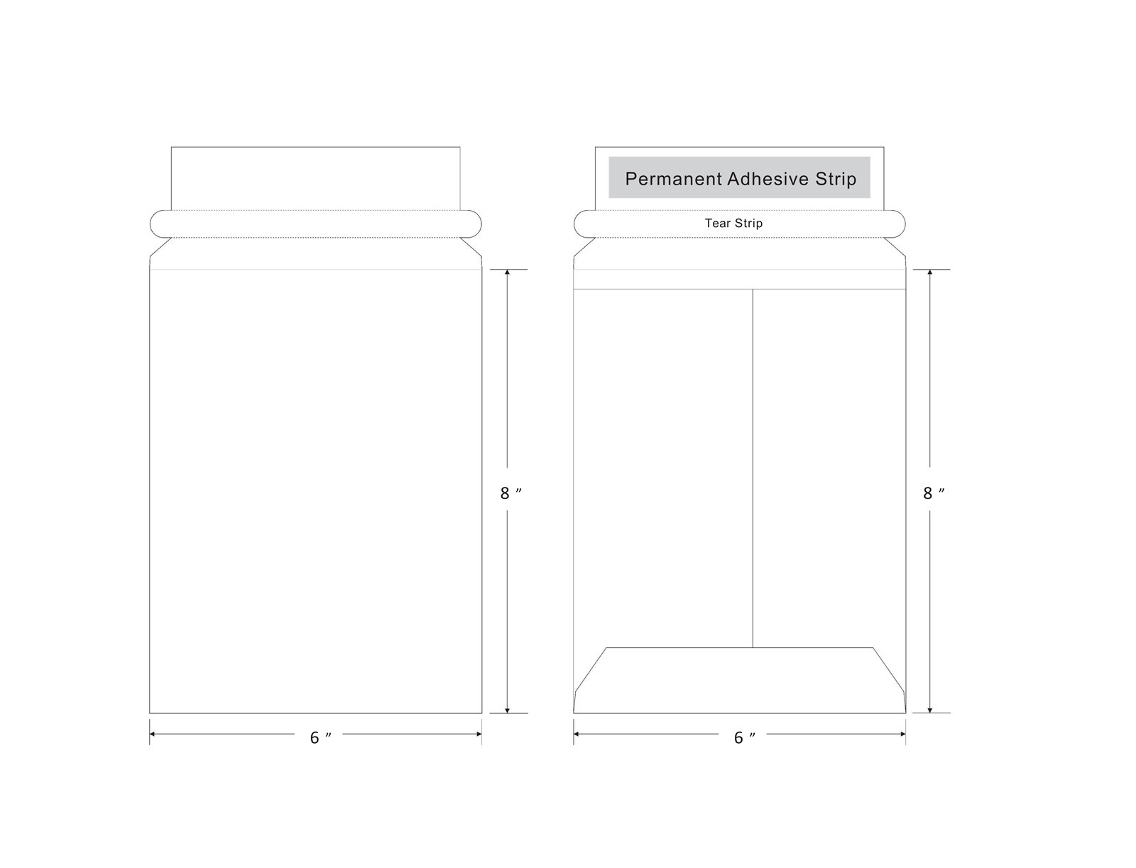 400 – 6 x 8 White Stay Flat Rigid Photo Document Cardboard Mailer Envelope 6″x8″