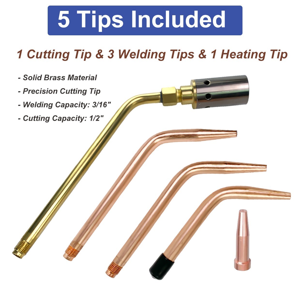 Cutting Welding Torch Kit Oxygen & Acetylene Welding Kit w/15′ Hose Glasses Case
