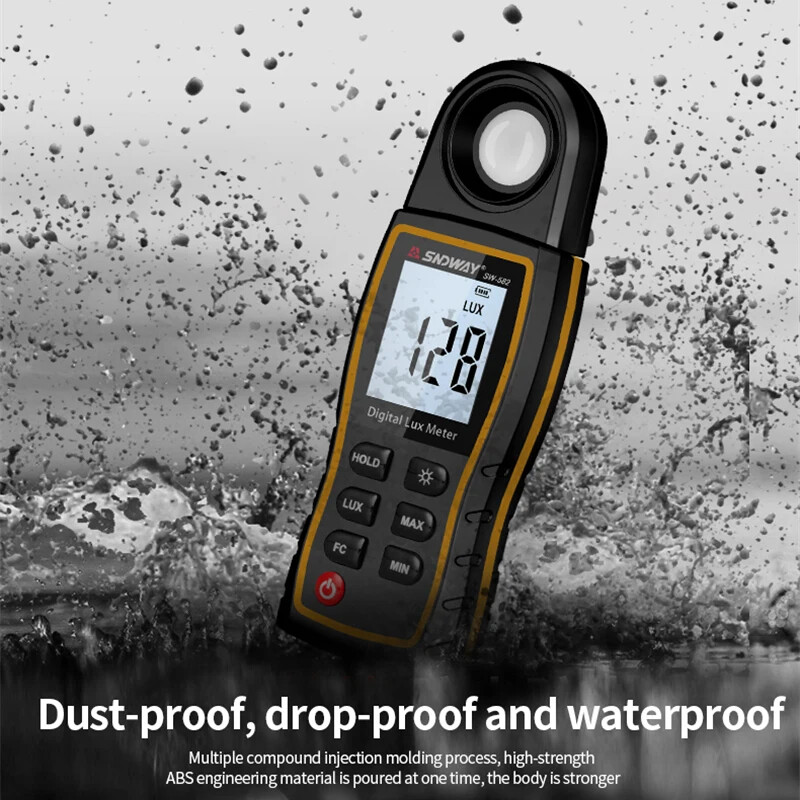 Light Lux Meter LCD photometer Illuminometer Luminometer 200,000Lux Temp light