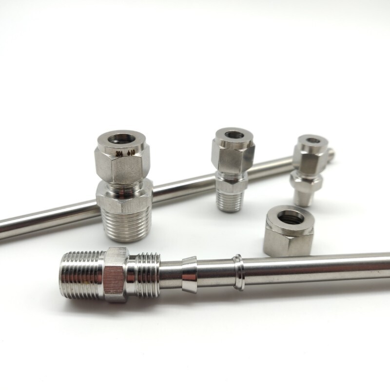 1Pcs Stainless Steel Compression Tube Fitting 10mm Tube OD x ZG 1/2″ Male